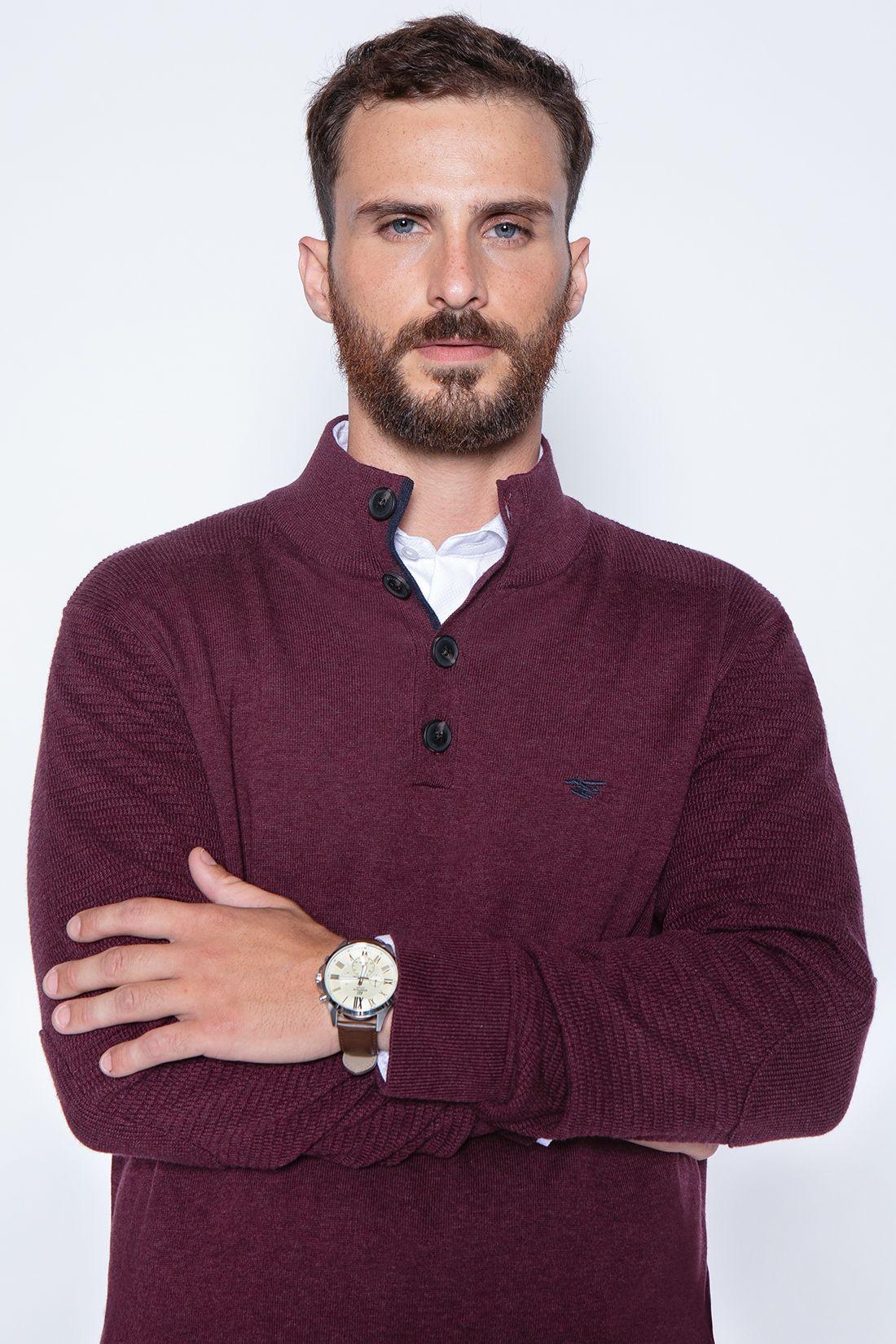 Sweater Bristol Smart Casual L/S Burgundy-2