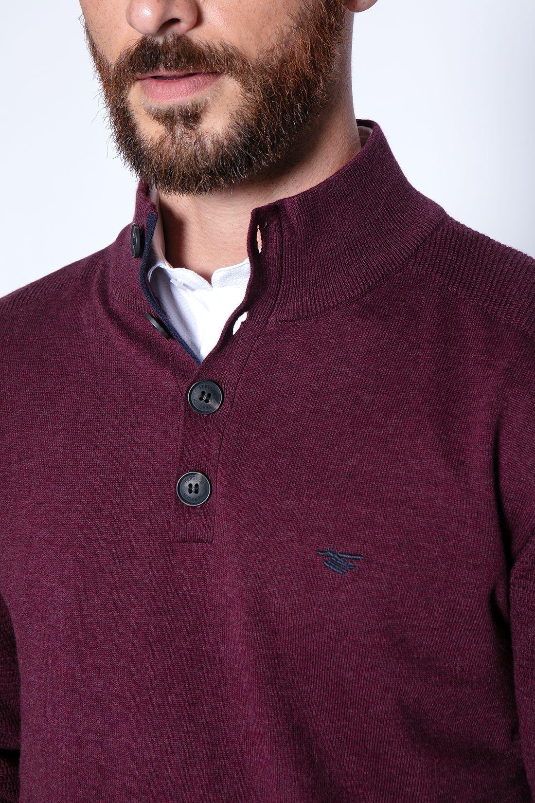 Sweater Bristol Smart Casual L/S Burgundy-4