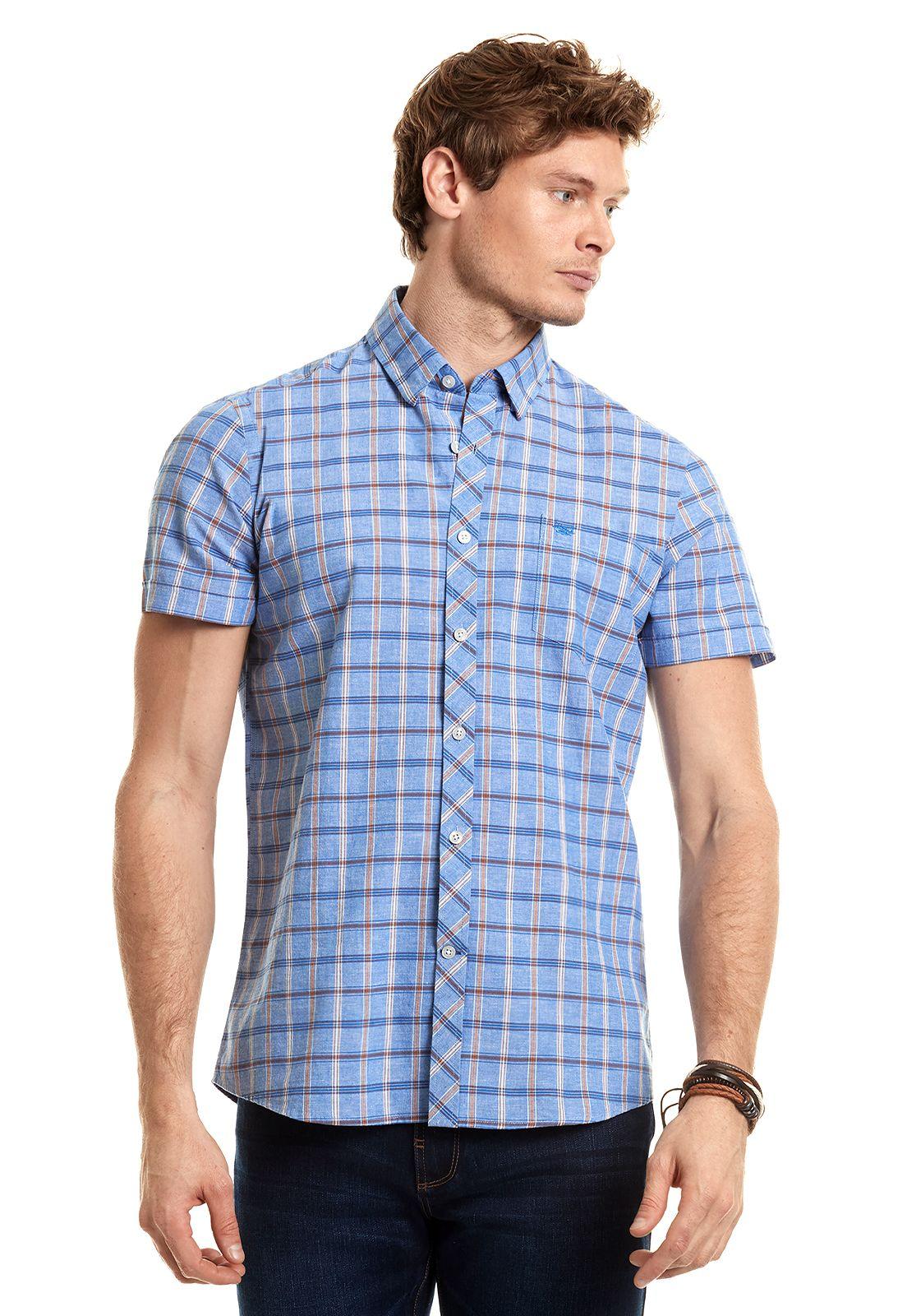CAMISA CHECKERED MINOT F NAVY-0