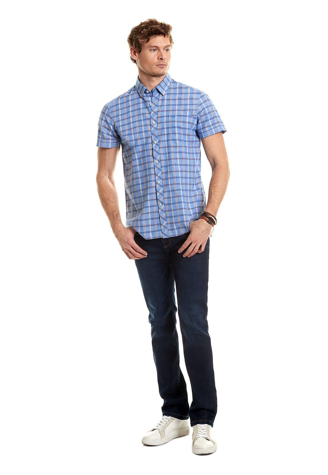 CAMISA CHECKERED MINOT F NAVY-1