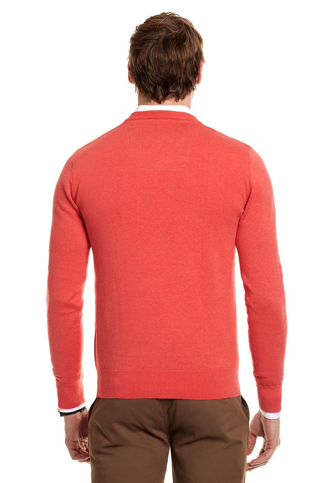 Sweater Melange Smart Casual L/S Coral Melang-2