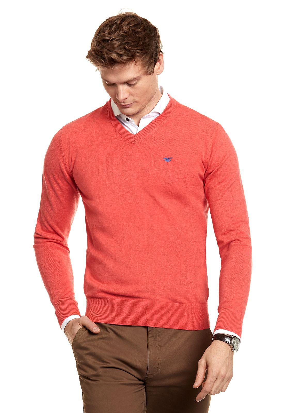 Sweater Melange Smart Casual L/S Coral Melang-0