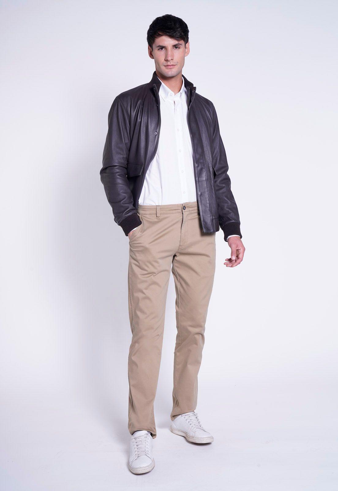 CHAQUETA CUERO BEYOND DK. BROWN-3