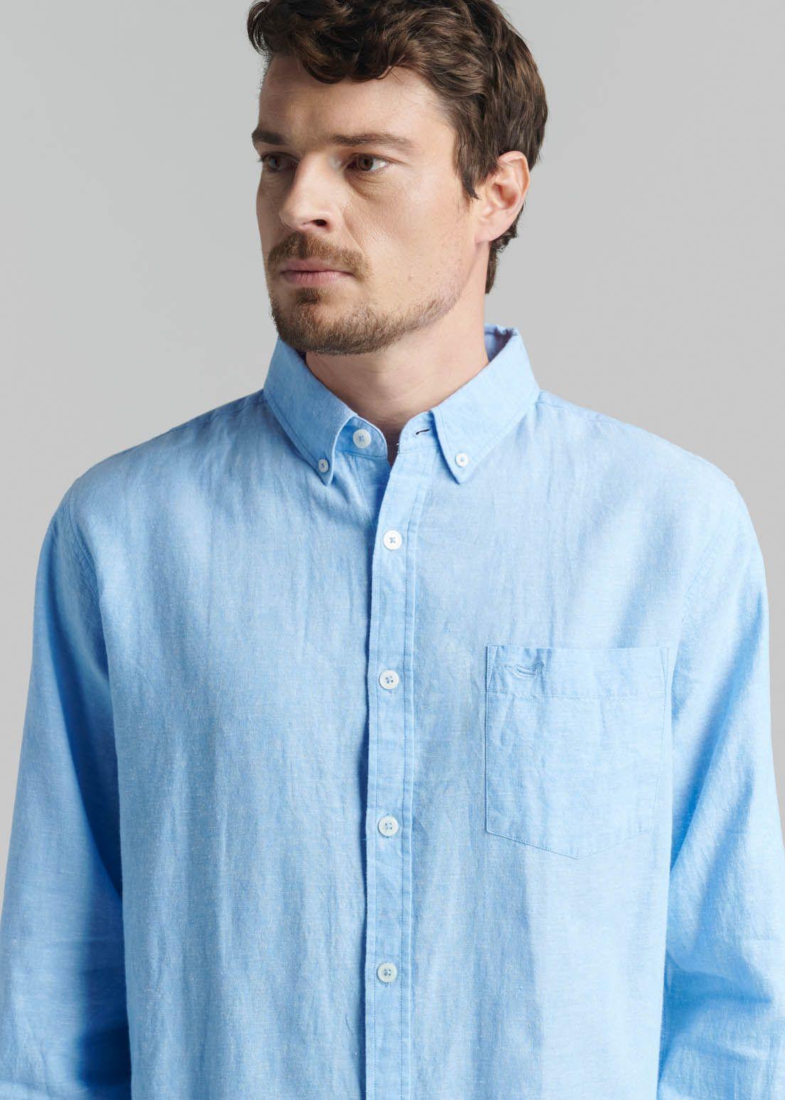 Camisa Sport Lino Lowell Sky-2