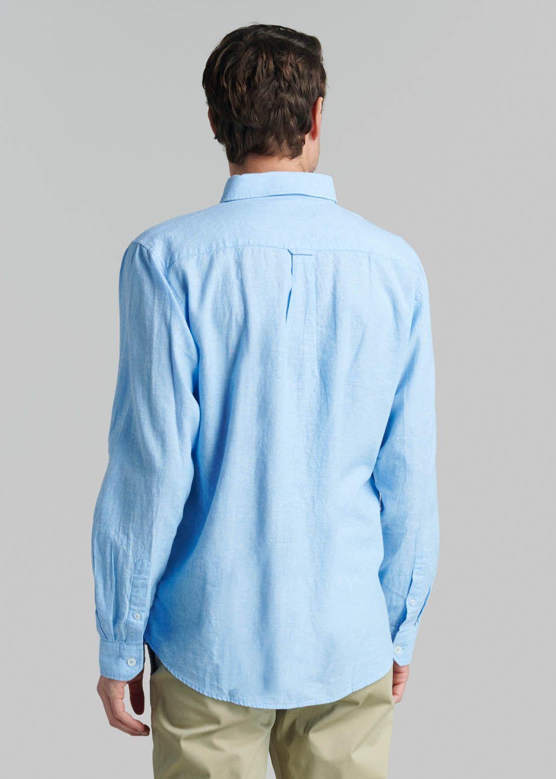 Camisa Sport Lino Lowell Sky-3