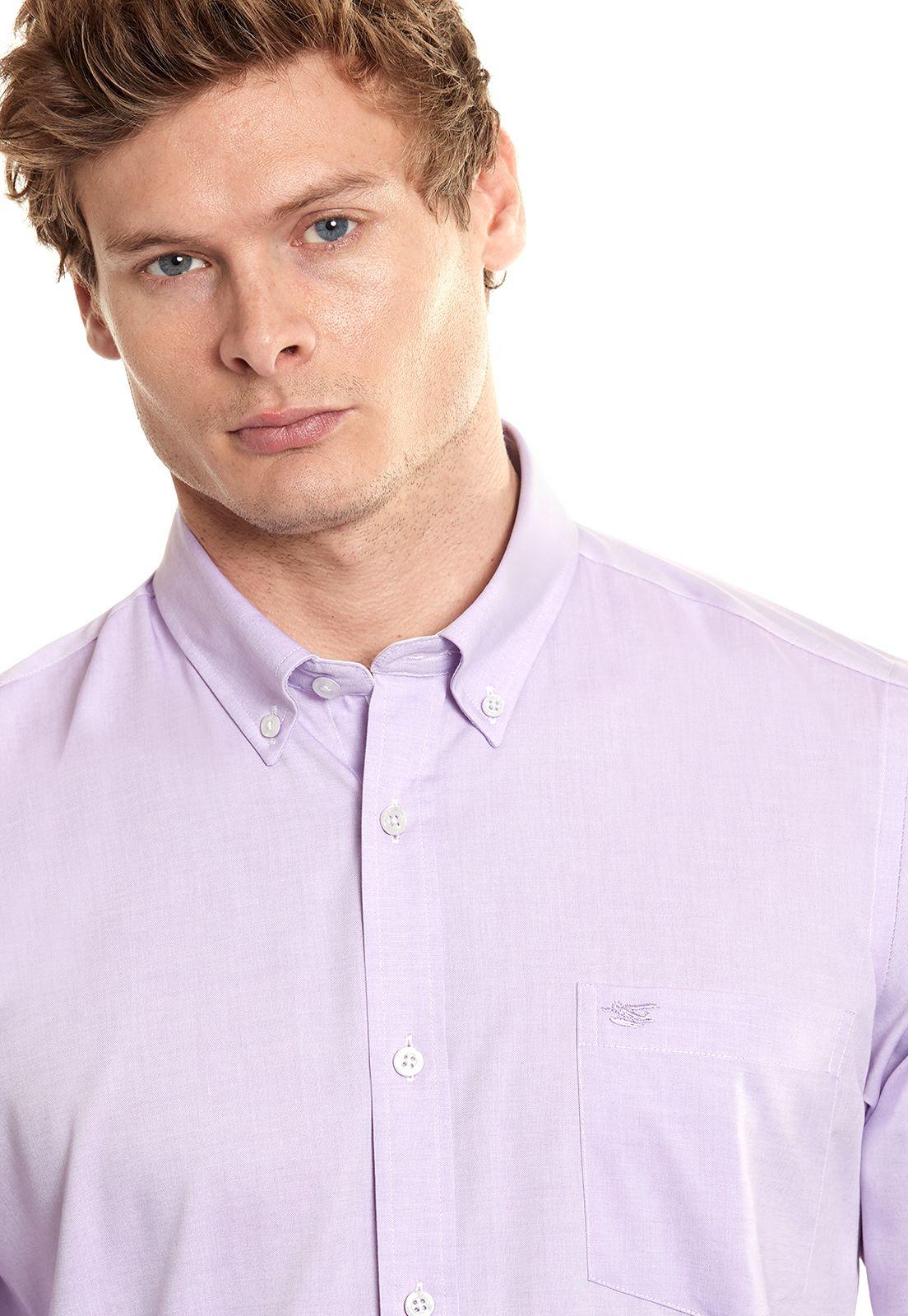 Camisa Oxford Smart Casual Violet-3