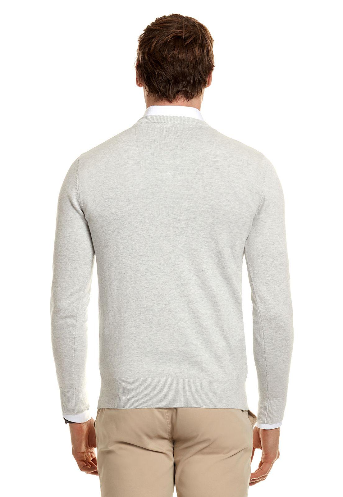 Sweater Melange Smart Casual L/S Lt Grey Mela-2