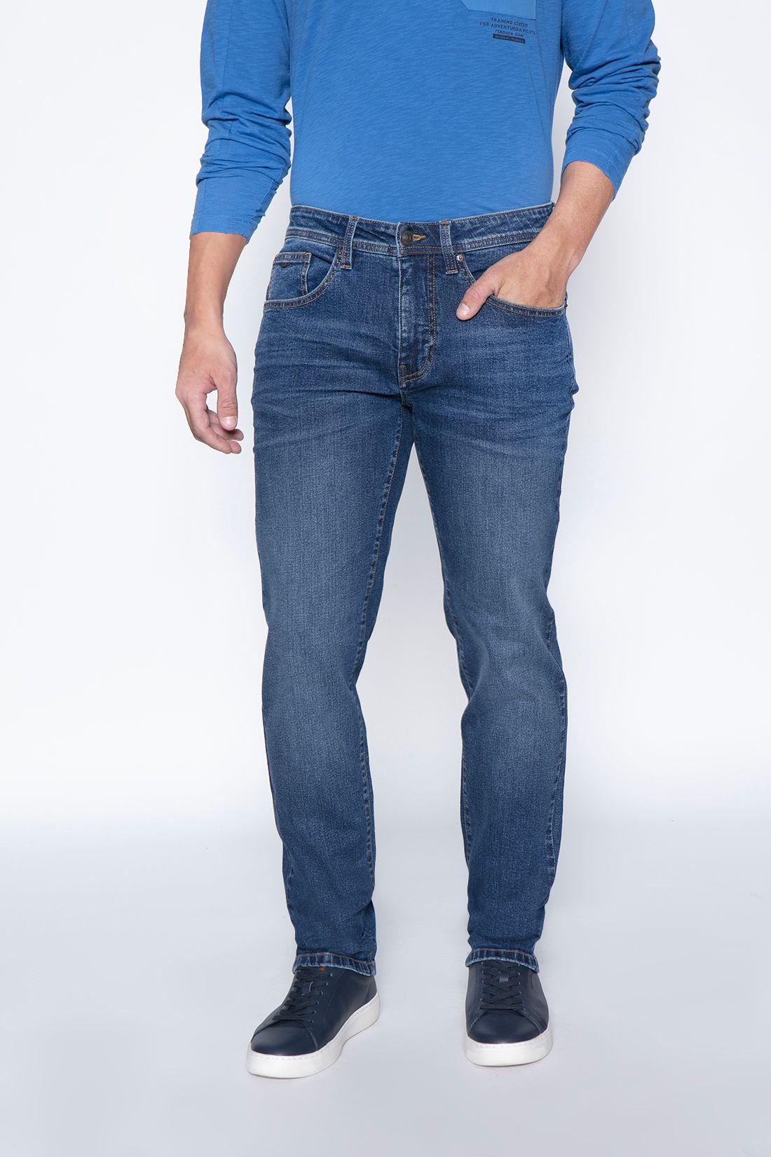 Jeans Básico Navy Bristol Ferouch-0
