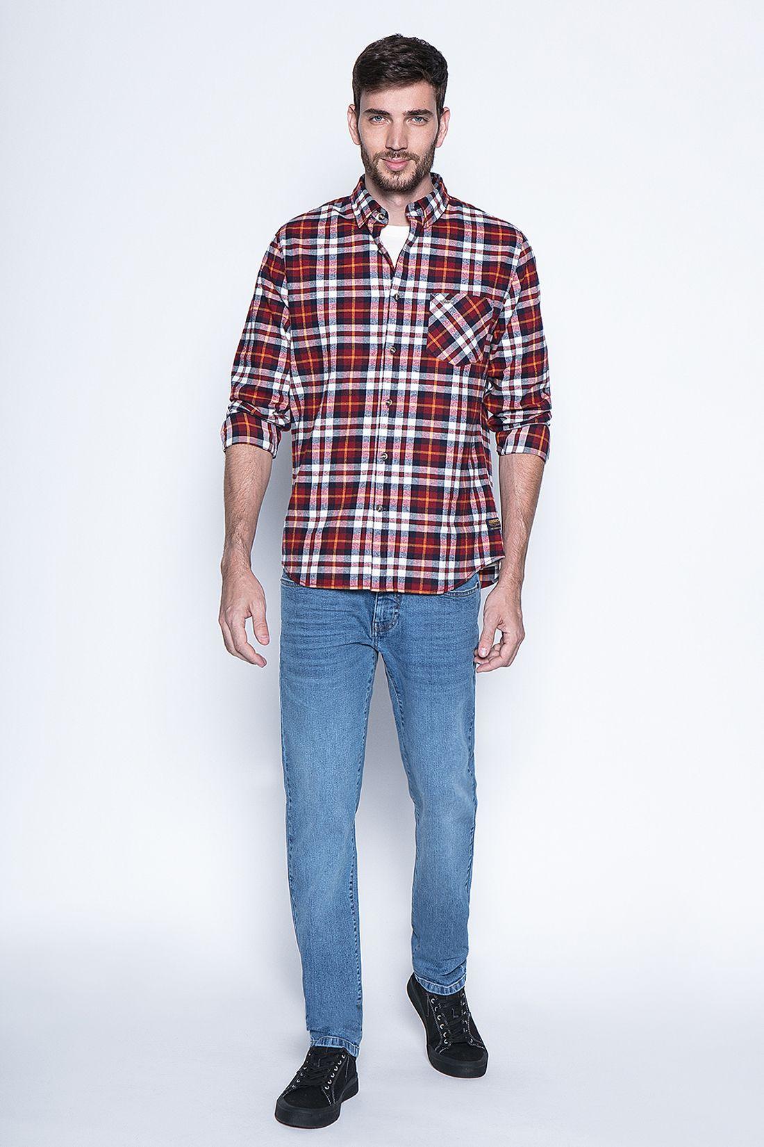 Camisa A Cuadro Baltimore Fj Red-3