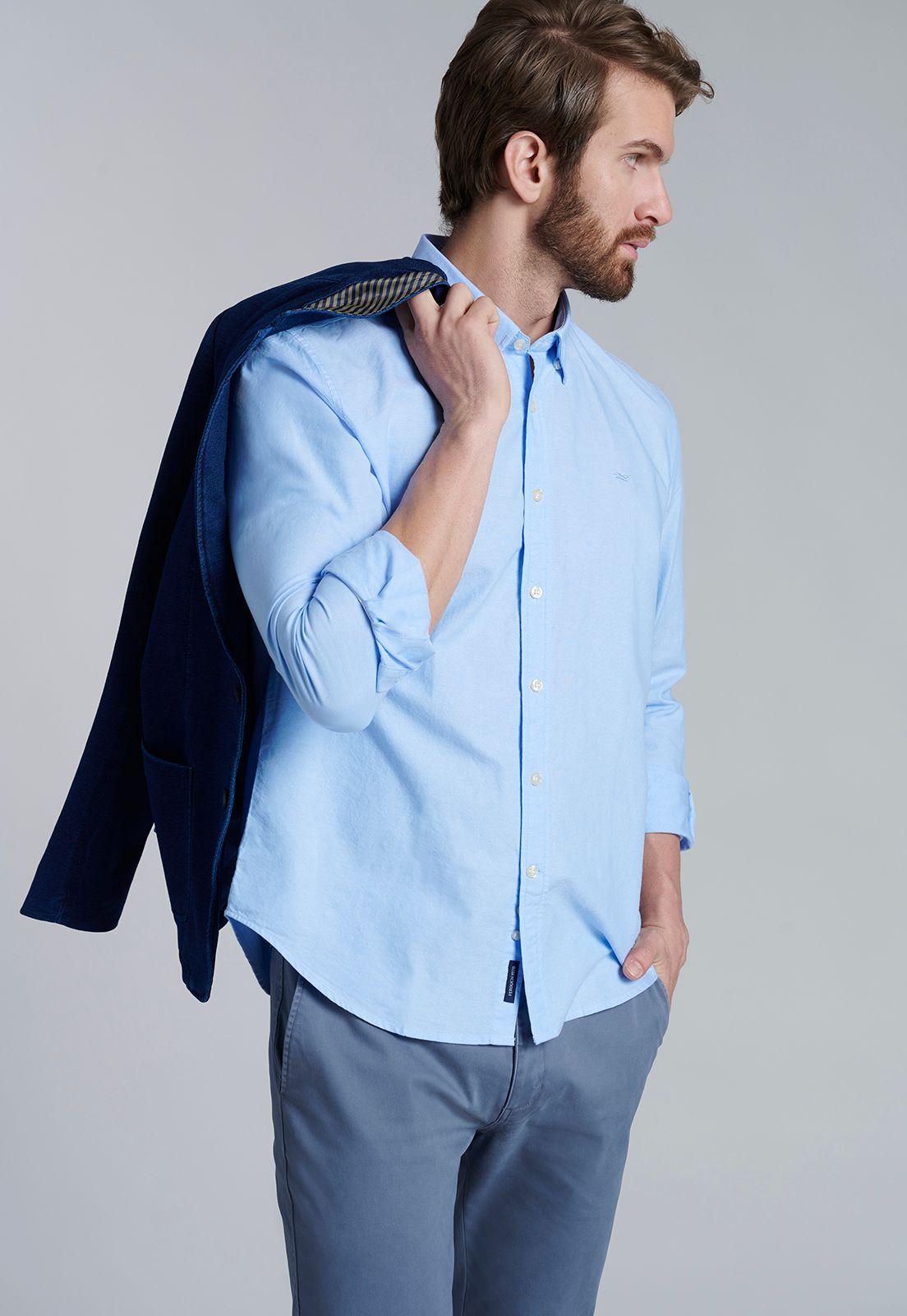 Camisa Sport Oxford Sky-4