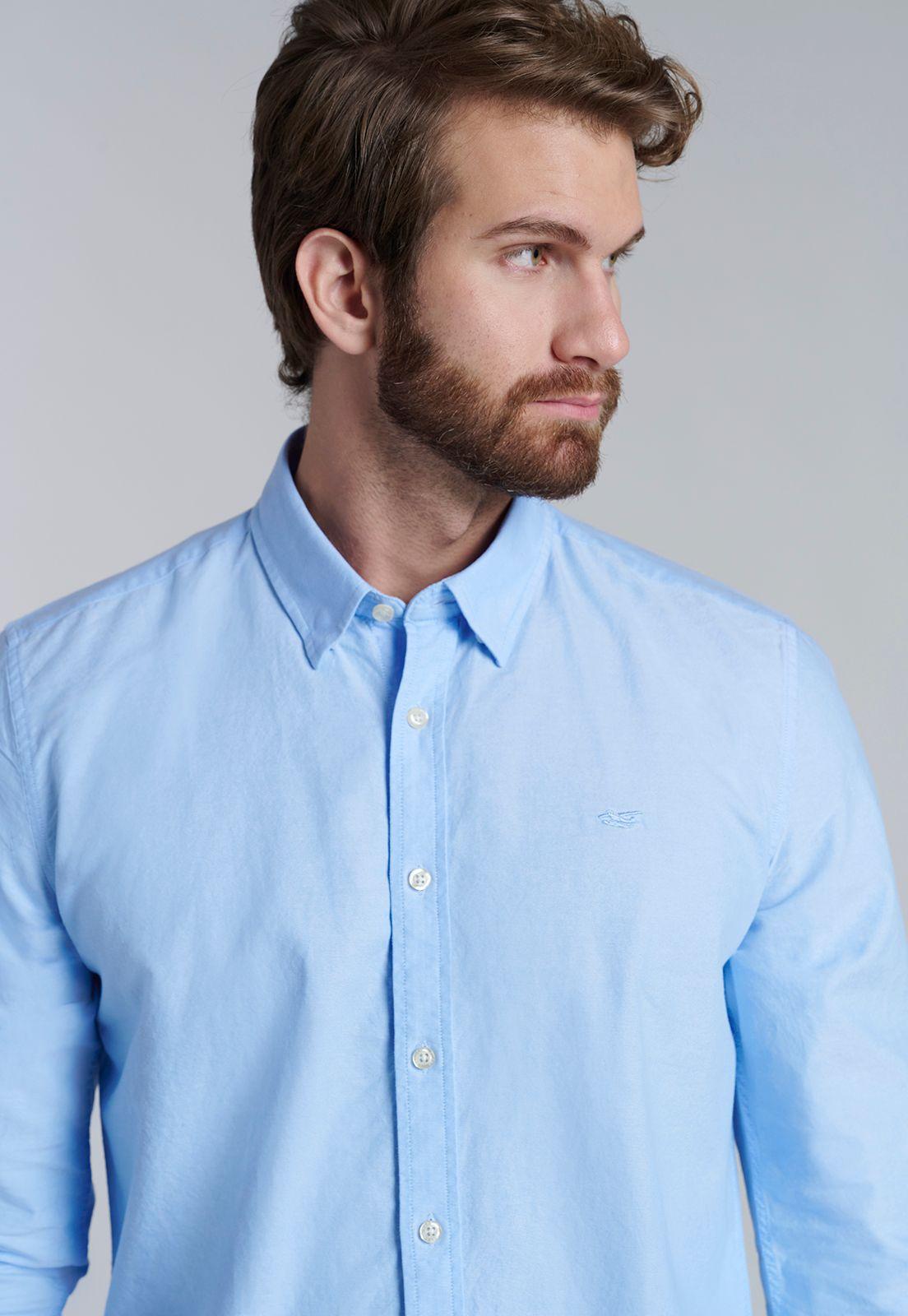 Camisa Sport Oxford Sky-2