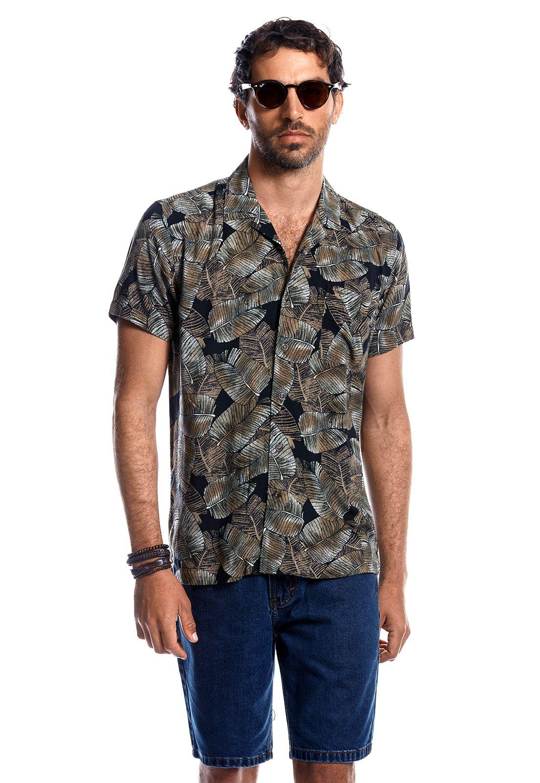 CAMISA MANGA CORTA HAWAI FJ BLACK-0