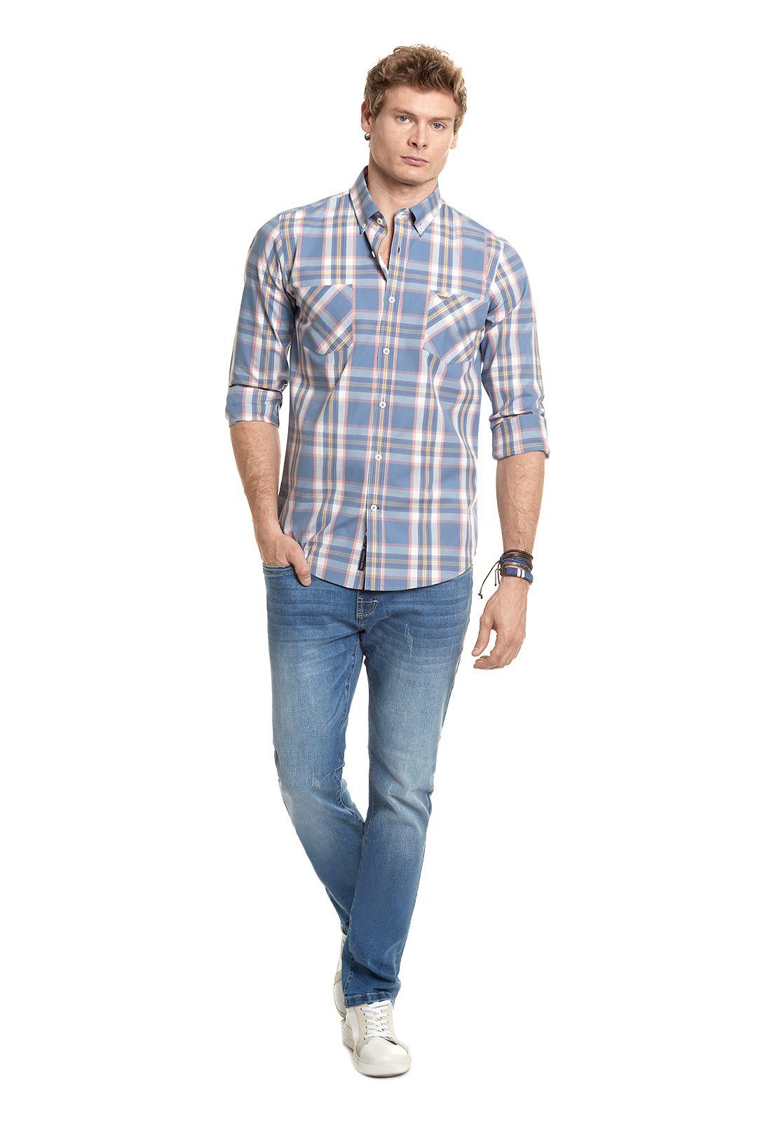 CAMISA CHECKERED SILVER FJ STONE-1