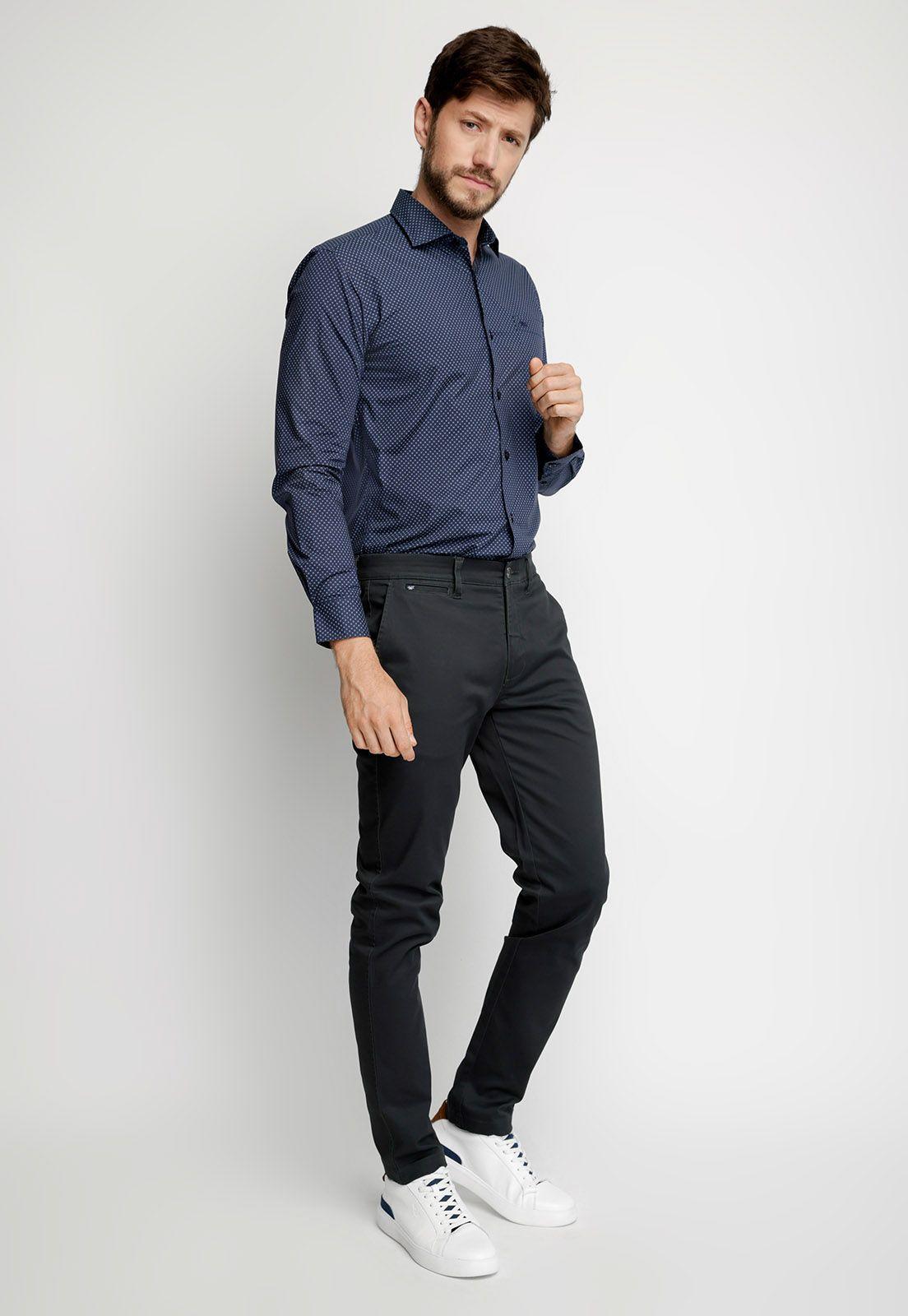 Camisa Estampada Portland F Navy-3