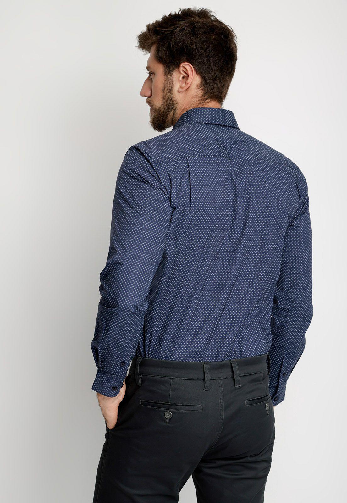 Camisa Estampada Portland F Navy-1