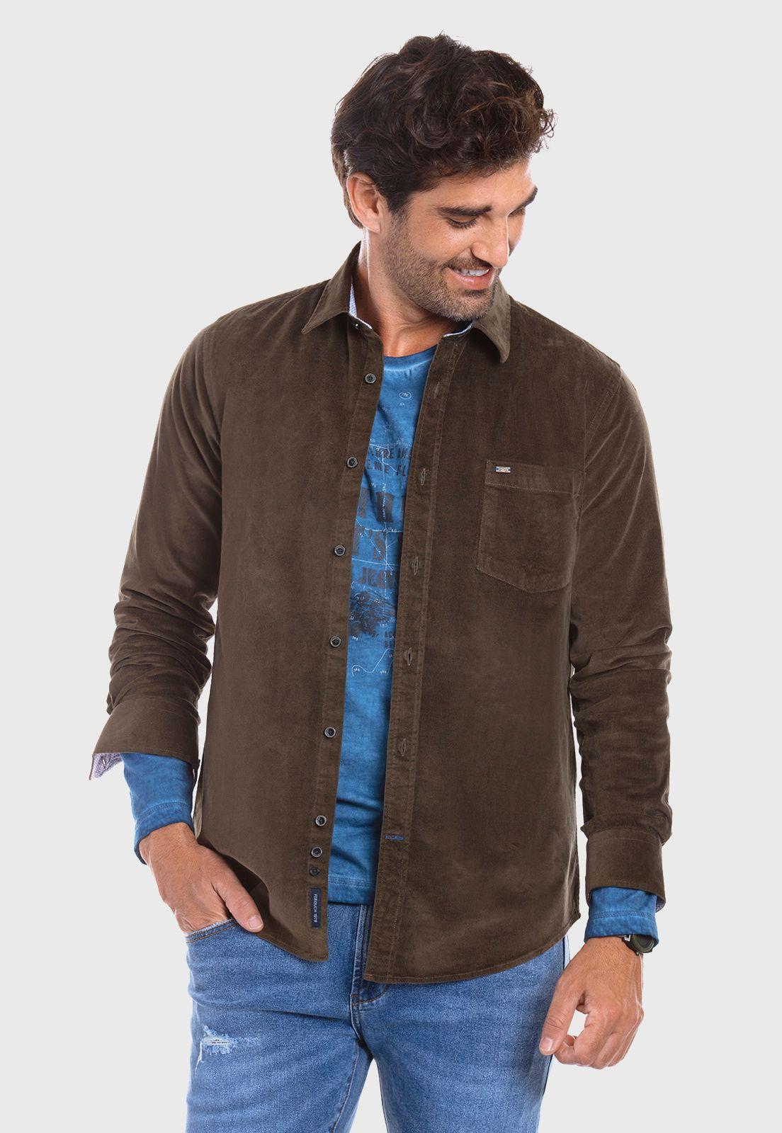 CAMISA CORDUROY F MILITARY-0