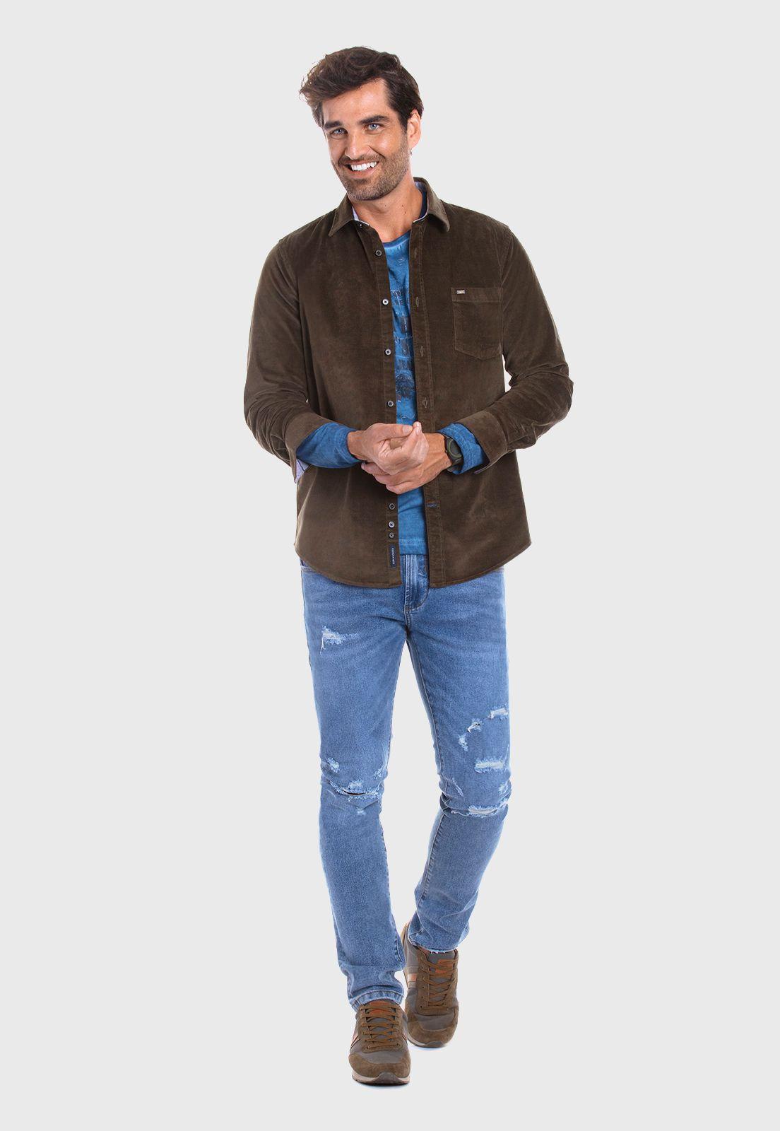 CAMISA CORDUROY F MILITARY-1