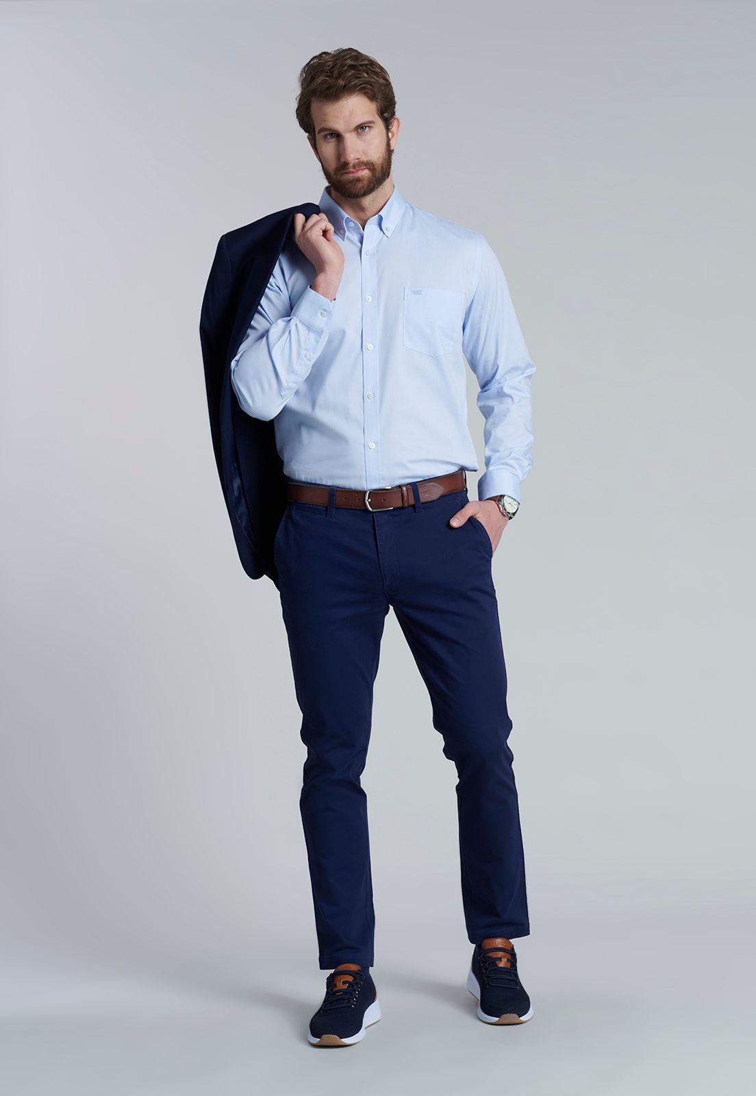 Pantalón Twill Slim /31 Dk.Blue-8