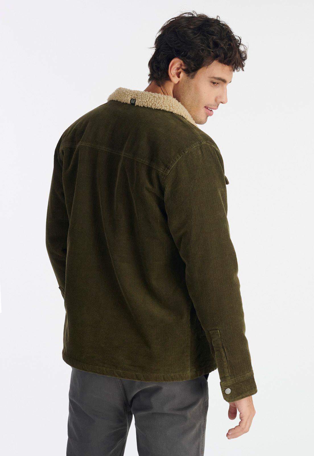 Chaqueta Corduroy Casual Olive-3