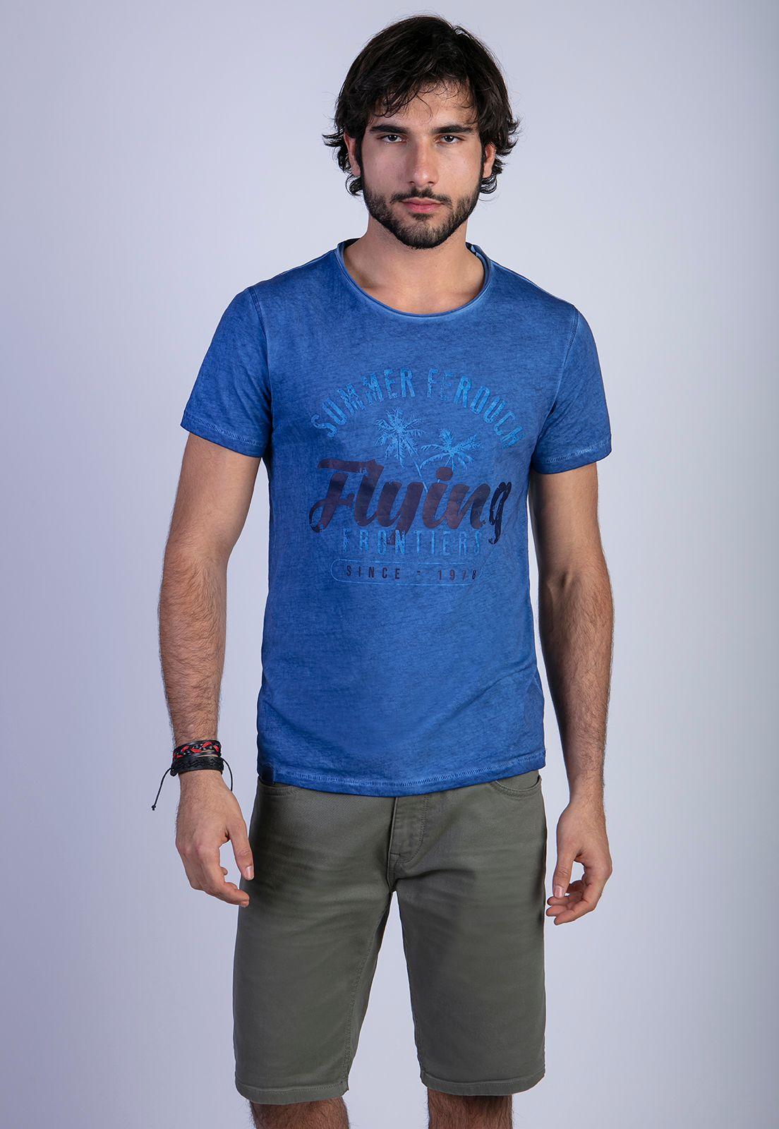 Polera Dirty Wash Seatle Blue-0