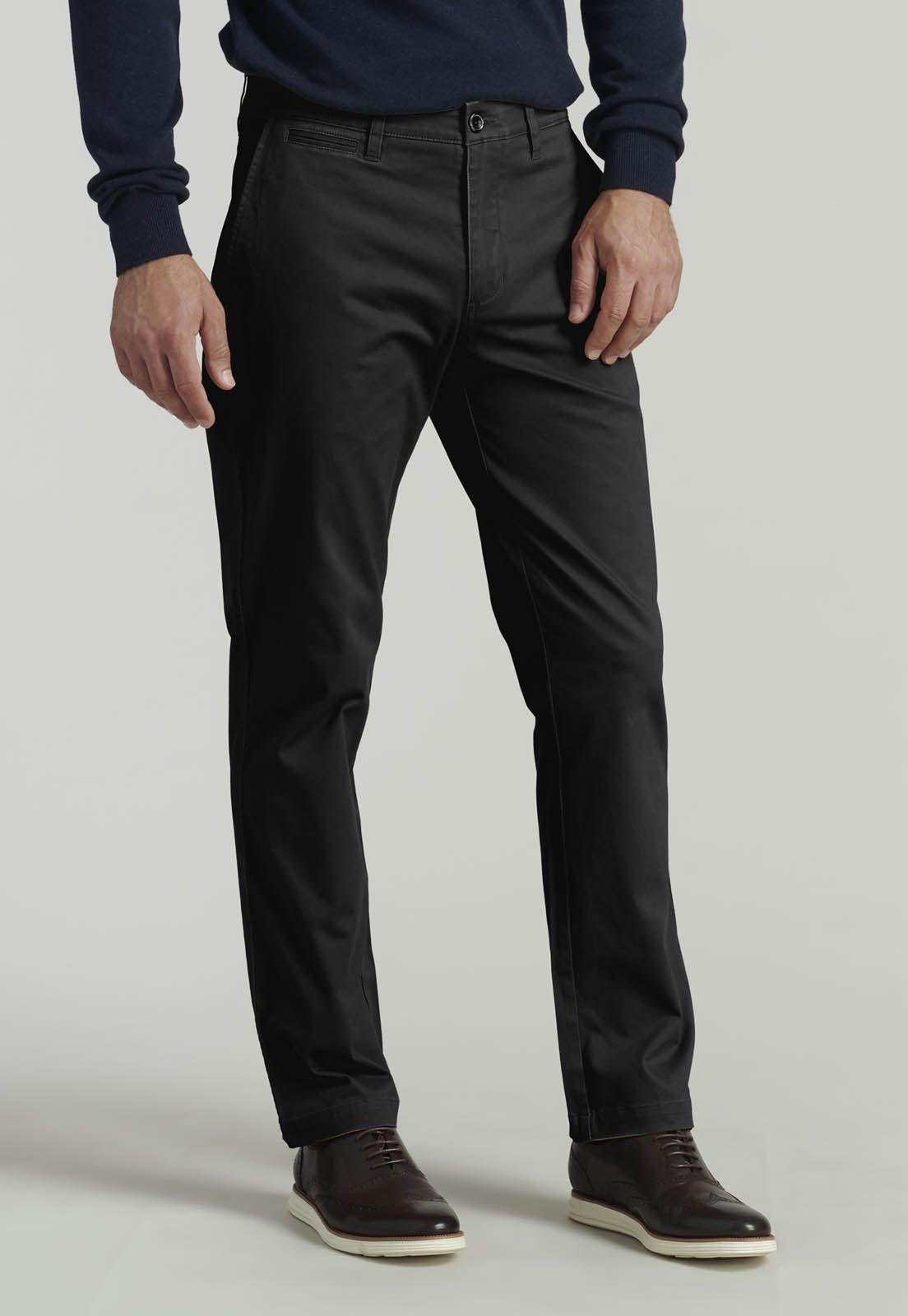 Pantalón Twill Without Pleats L/31 Business Black-0
