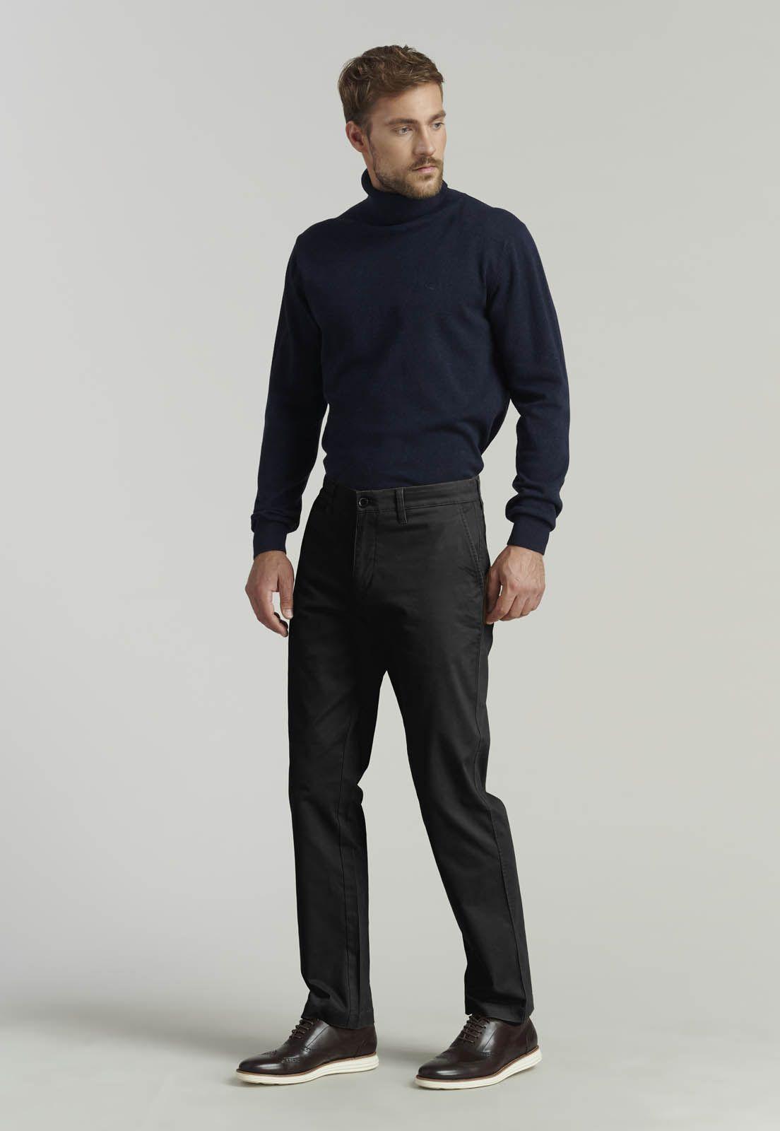 Pantalón Twill Without Pleats L/31 Business Black-1