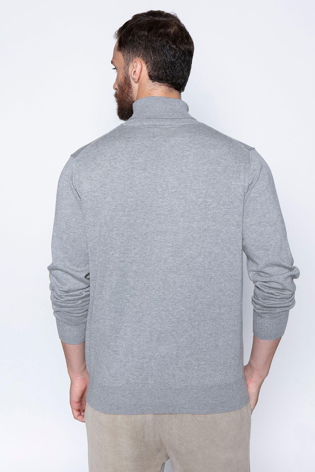 Sweater Smart Casual Turtle Neck Lt Grey-1