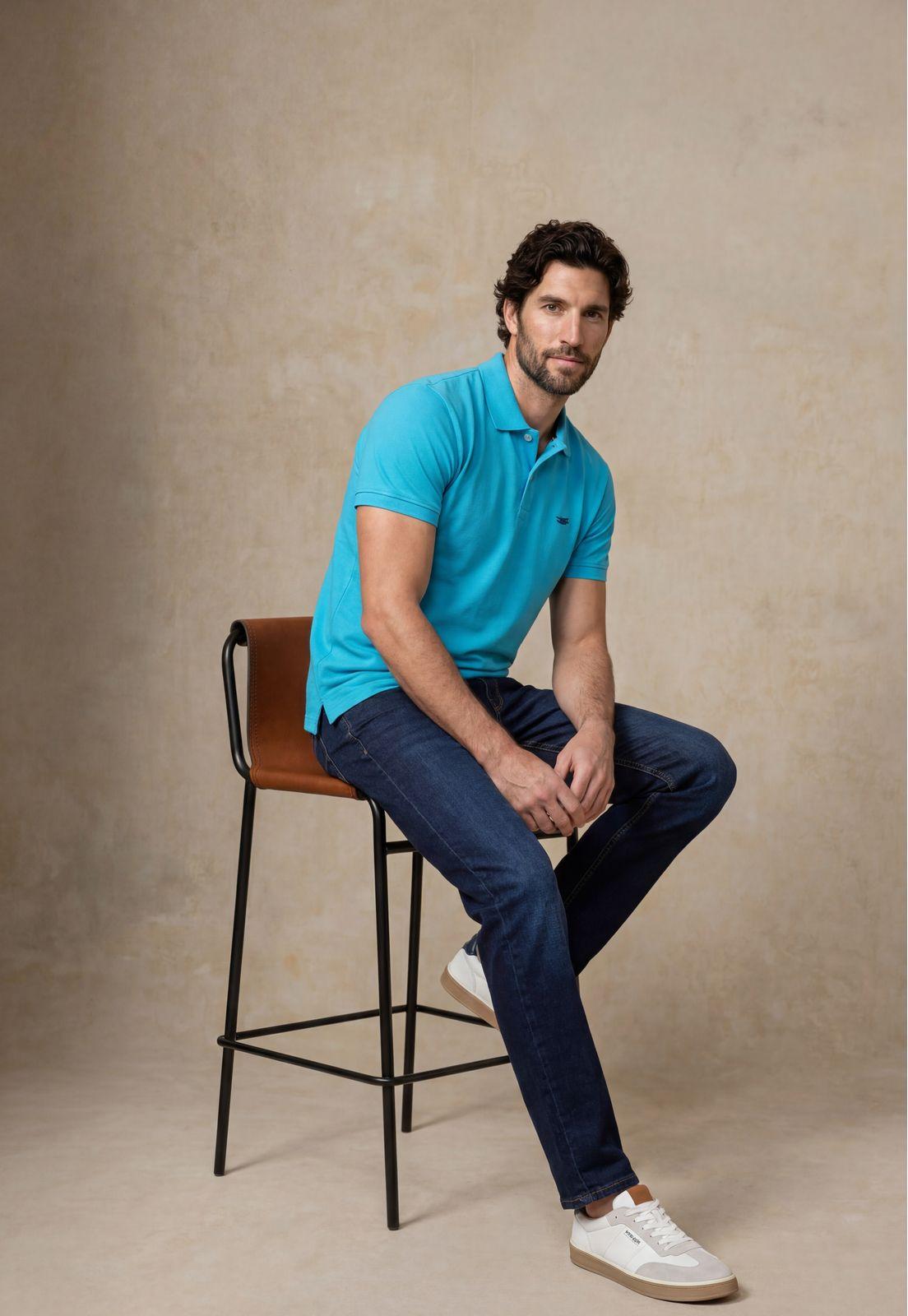 Polo Piqué Lt Turquoise-4