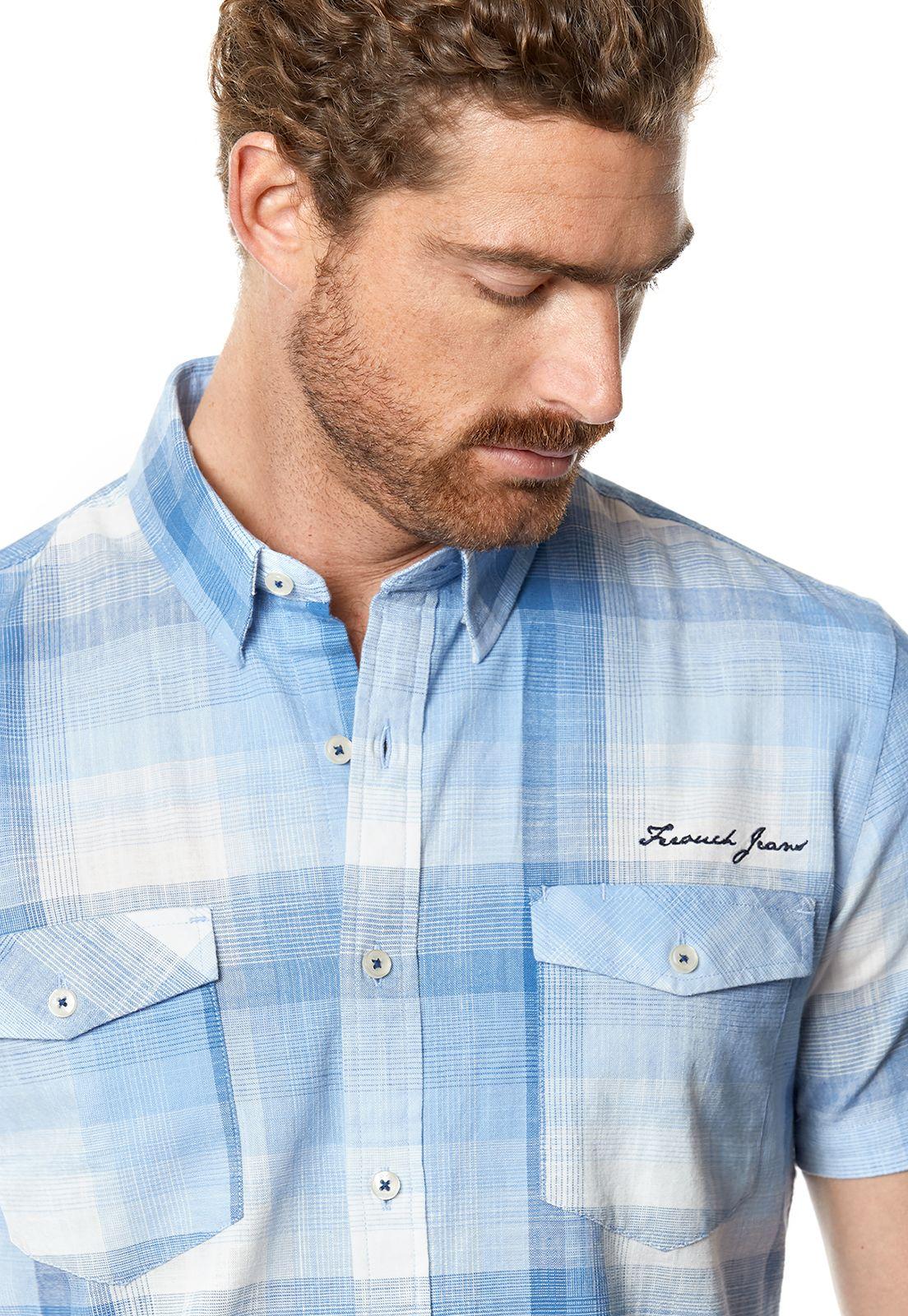CAMISA CHECKERED TEXAS FJ SKY-3