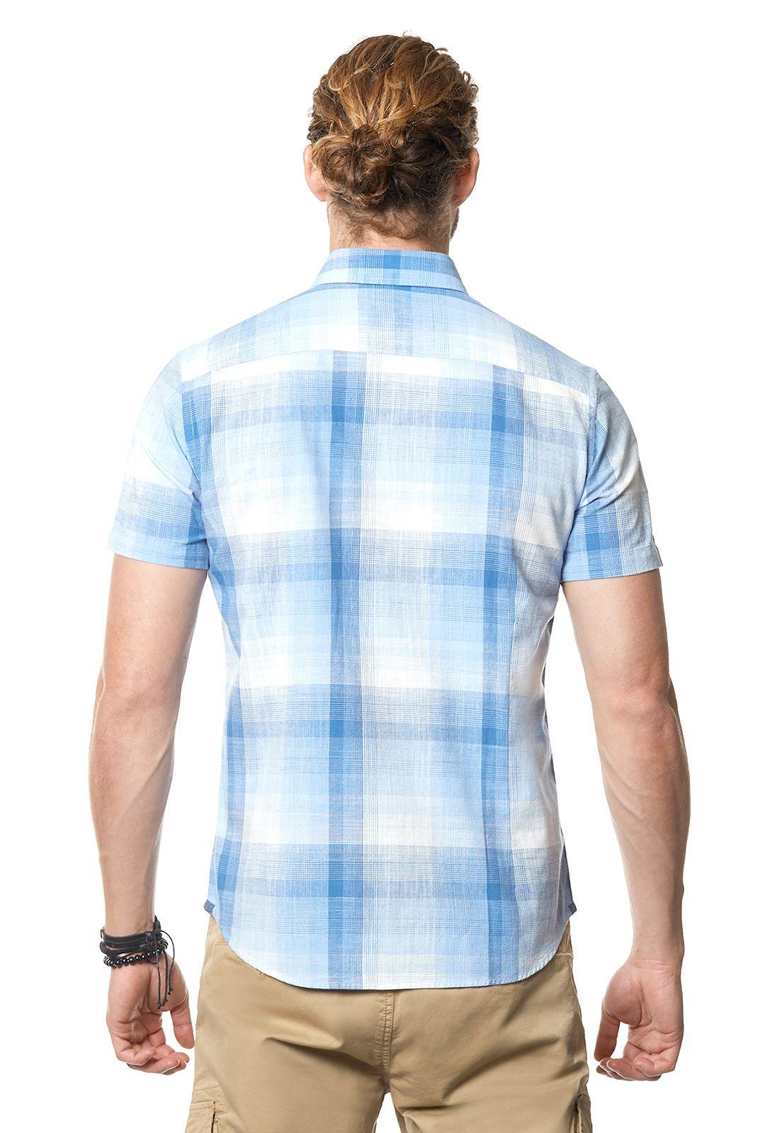 CAMISA CHECKERED TEXAS FJ SKY-2