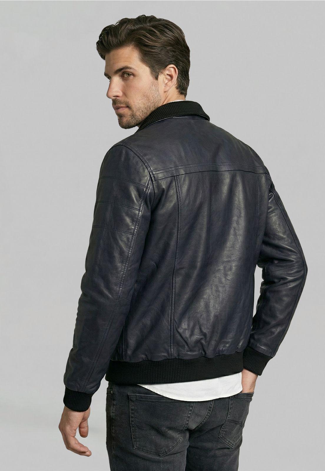 Chaqueta De Cuero Columbus Black-3