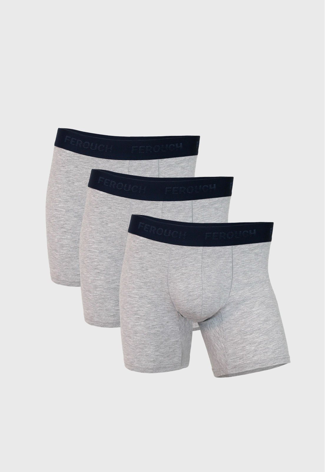 Tripack Boxer Gris Dk Grey Melange-0