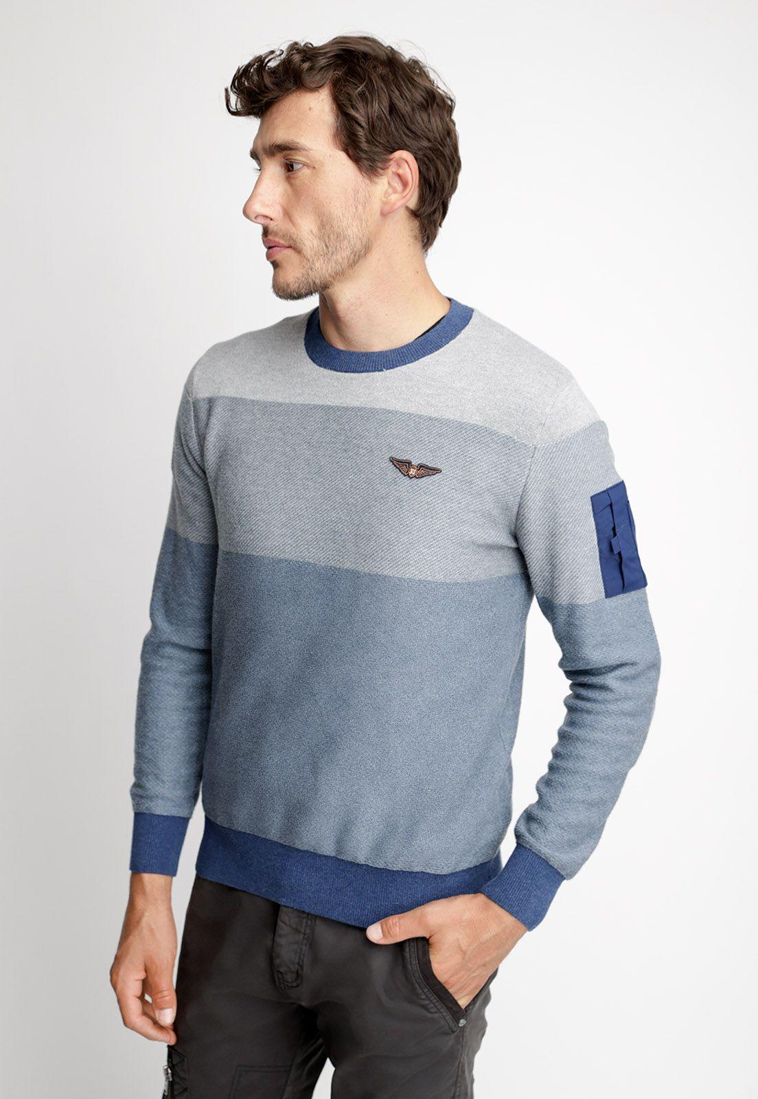 Sweater Washington Blue Melange-0