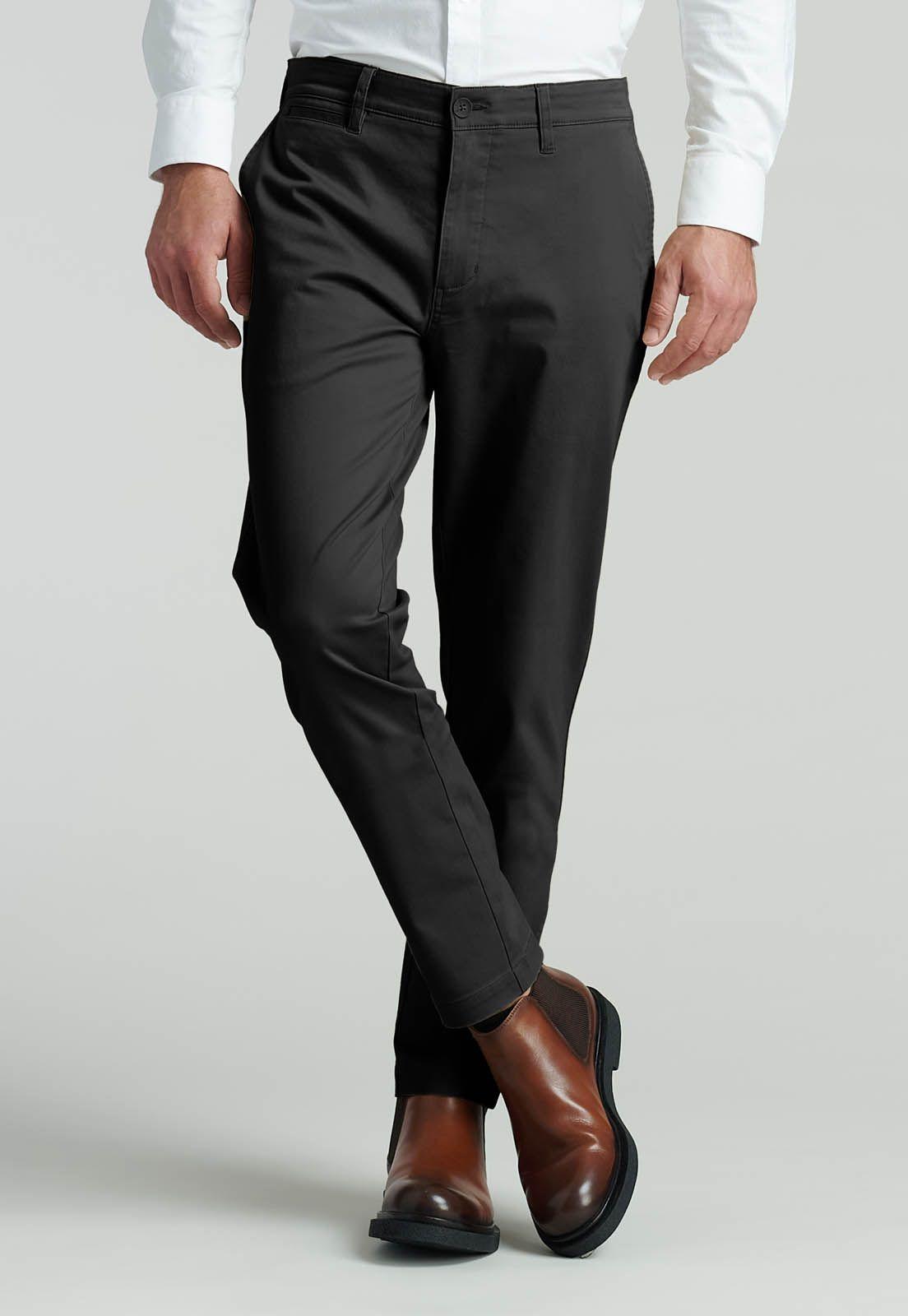 Pantalón Twill Slim /31 Business Black-0