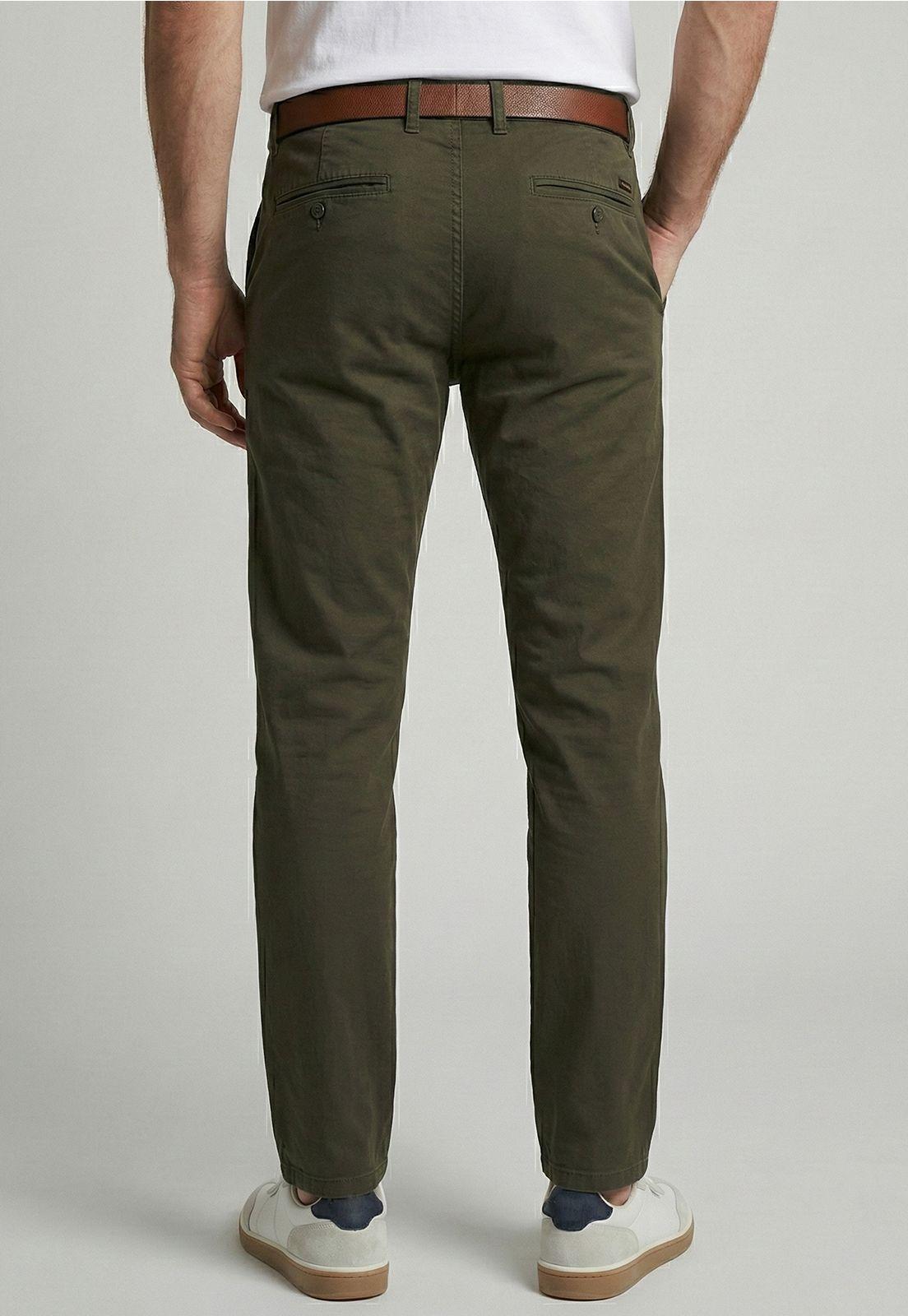 Pantalón Regular Twill Without Pleats Military-3