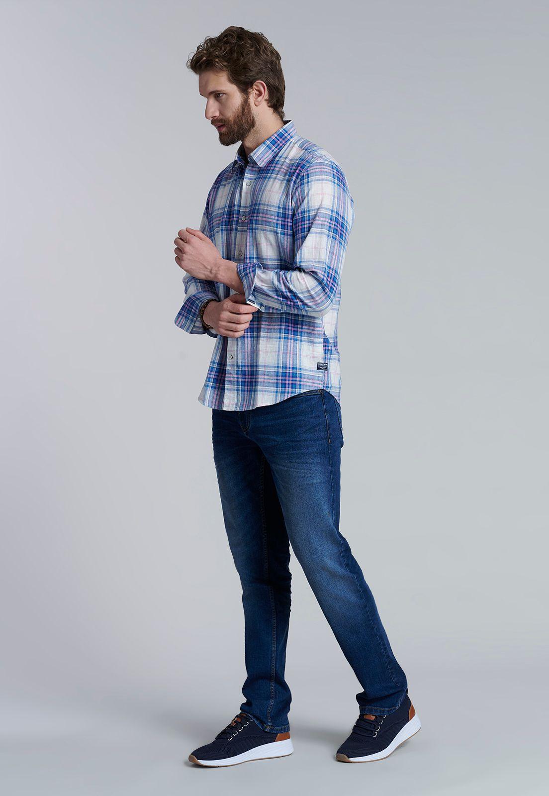 Camisa Checkered Montana Fj Lt Fucsia-1