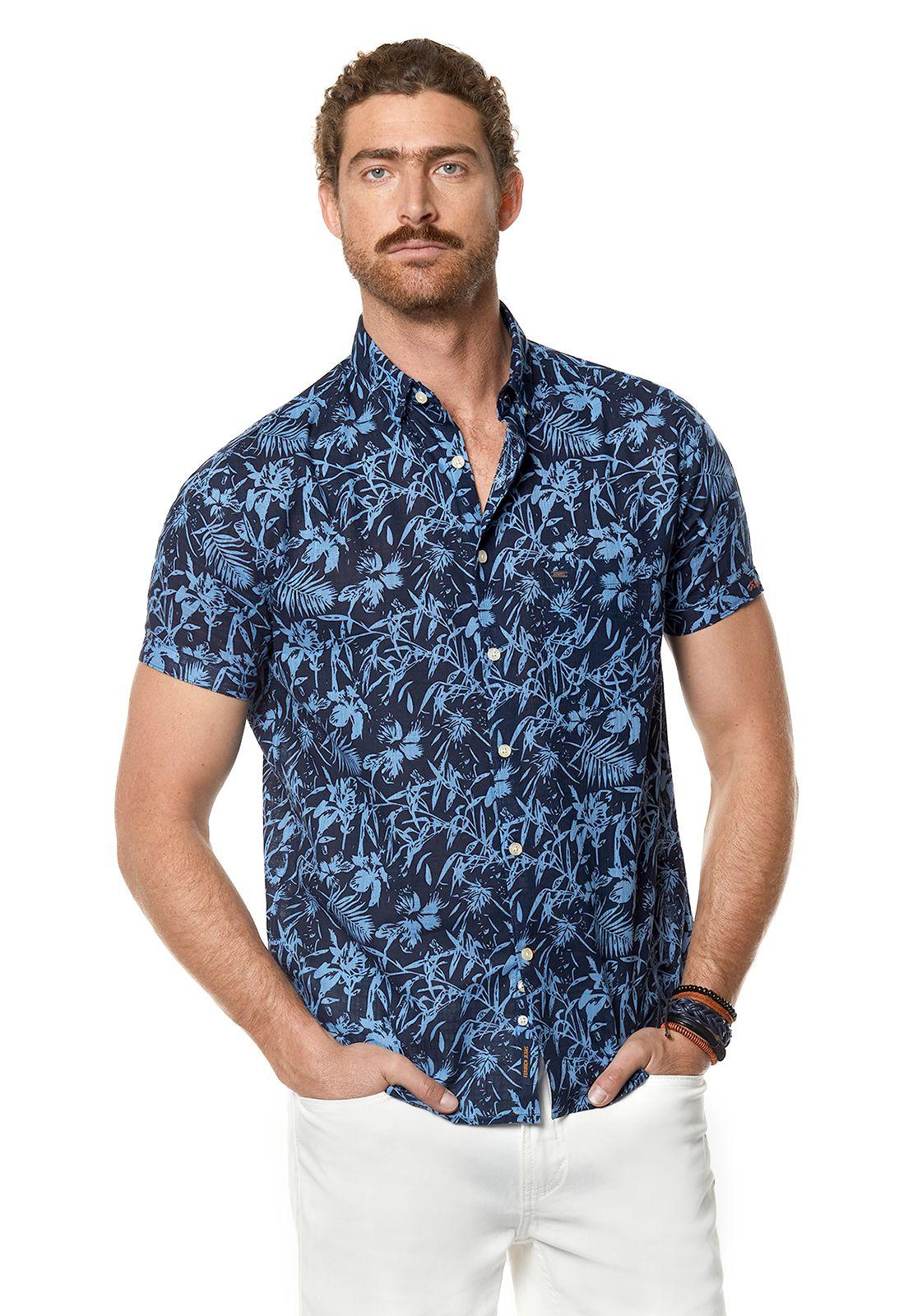 Camisa Estampada Dakota Fj Navy-0