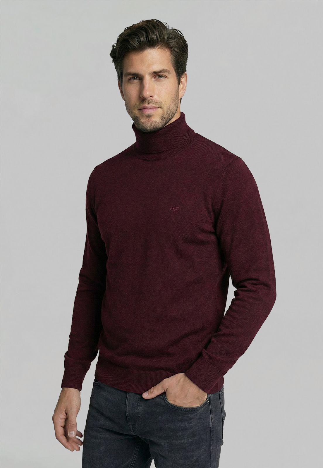 Sweater Turtle Neck Plum Melange-0