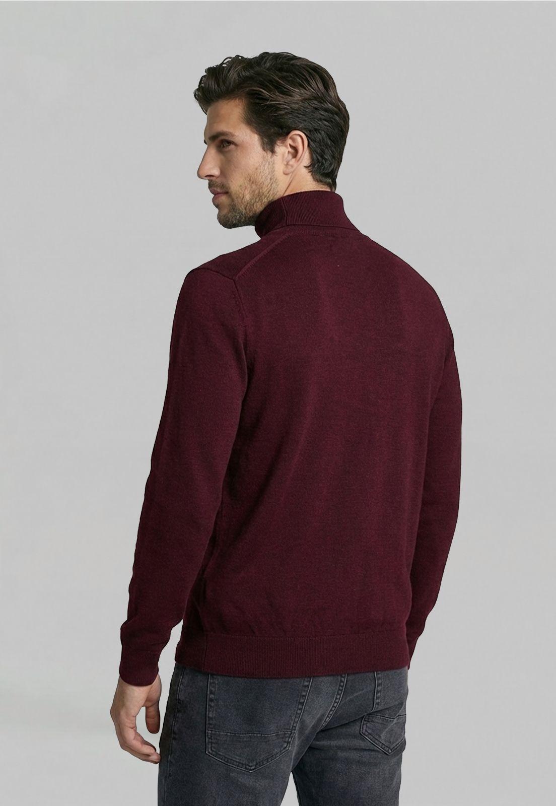 Sweater Turtle Neck Plum Melange-3