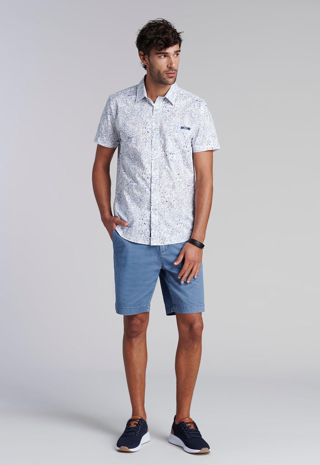 Camisa Estampada Hawai Fj Blue-1