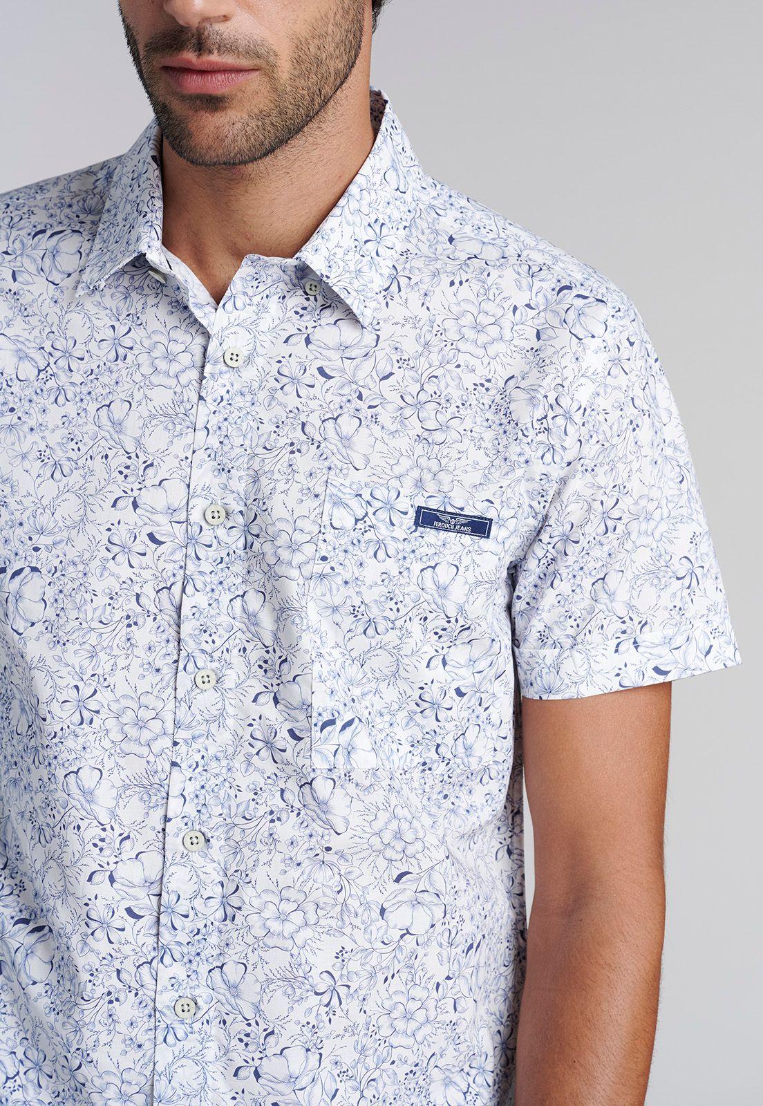 Camisa Estampada Hawai Fj Blue-2