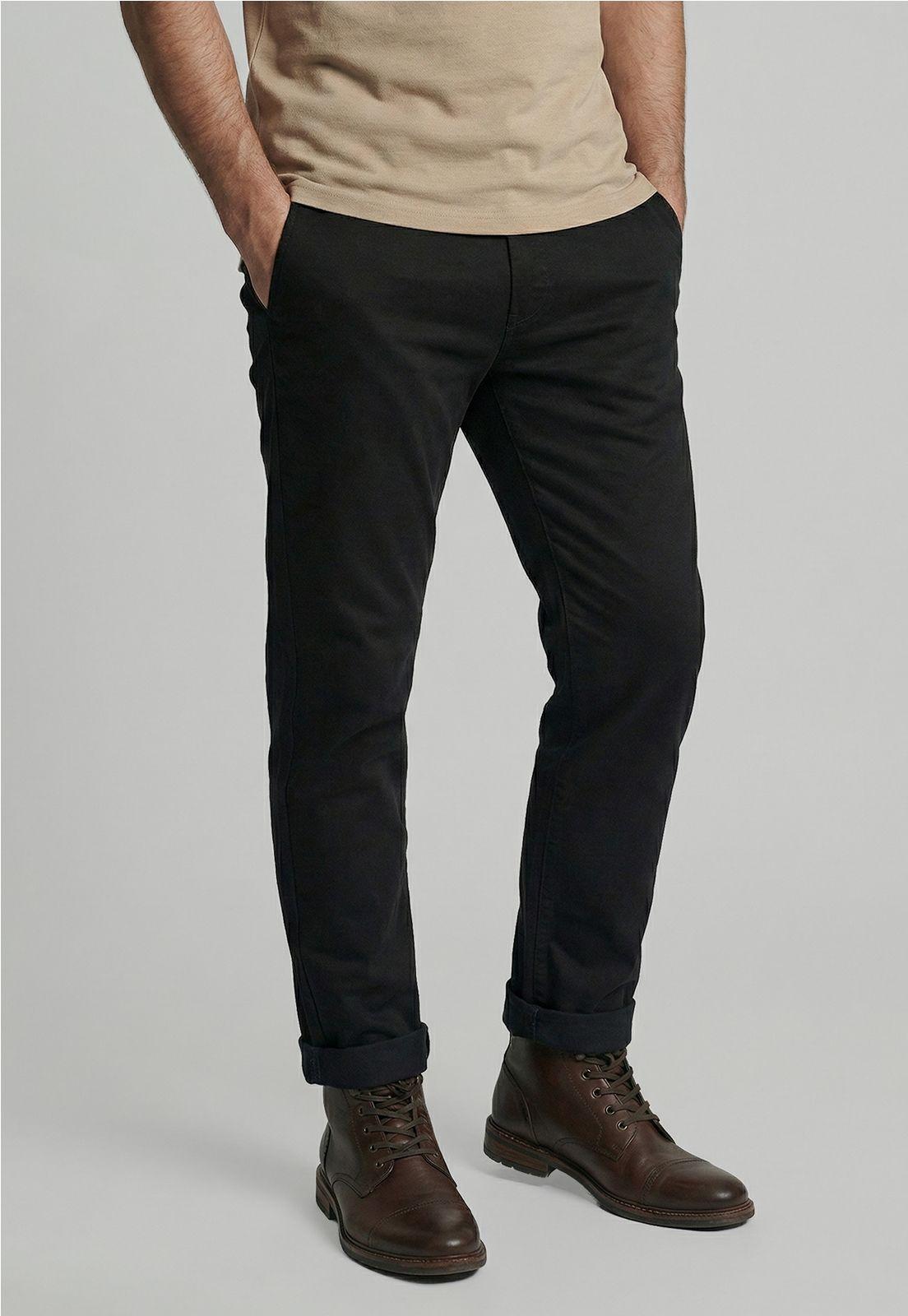 Pantalón Slim Twill L/31 Black-0
