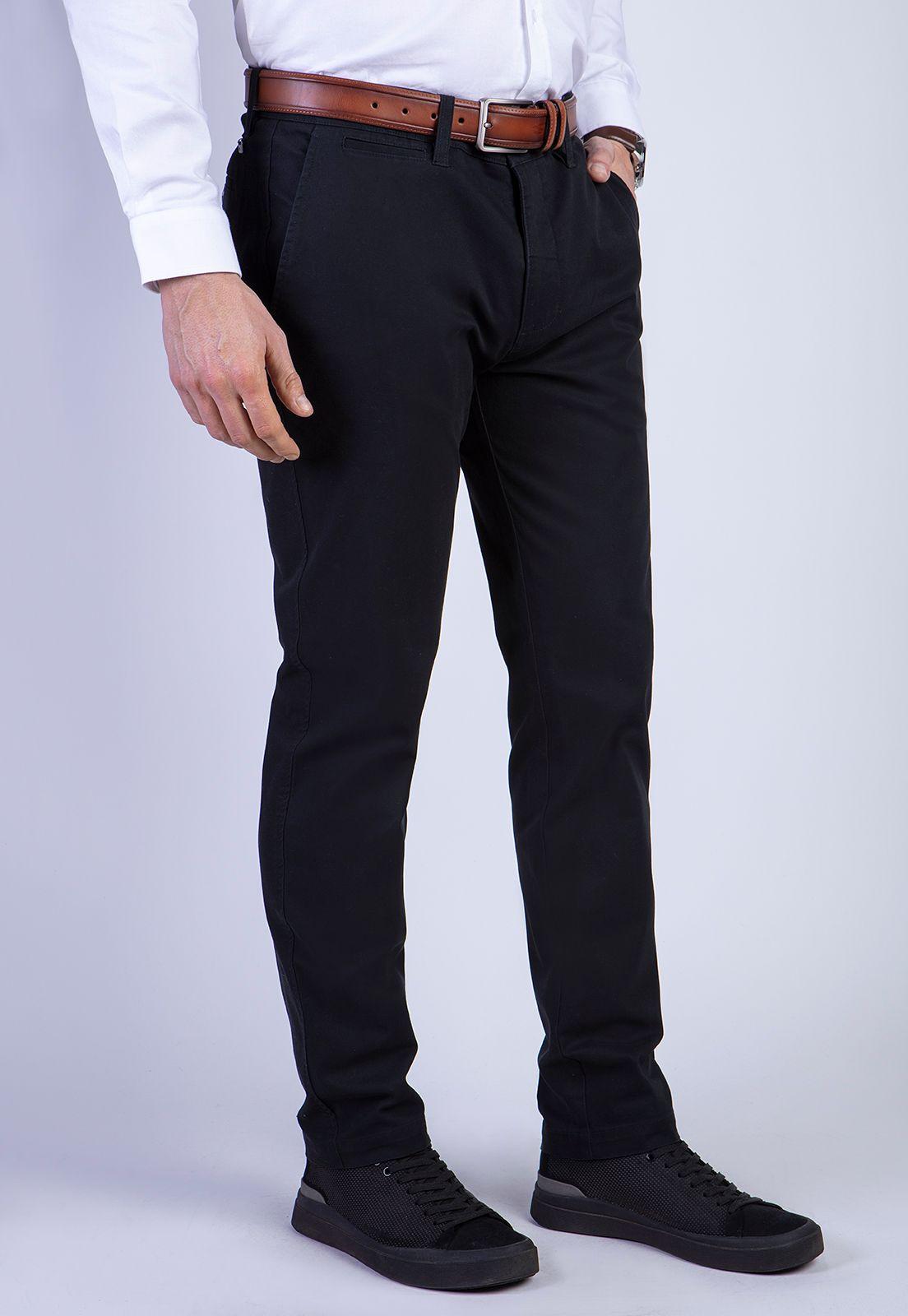 Pantalón L/31 Twill Slim Black-0
