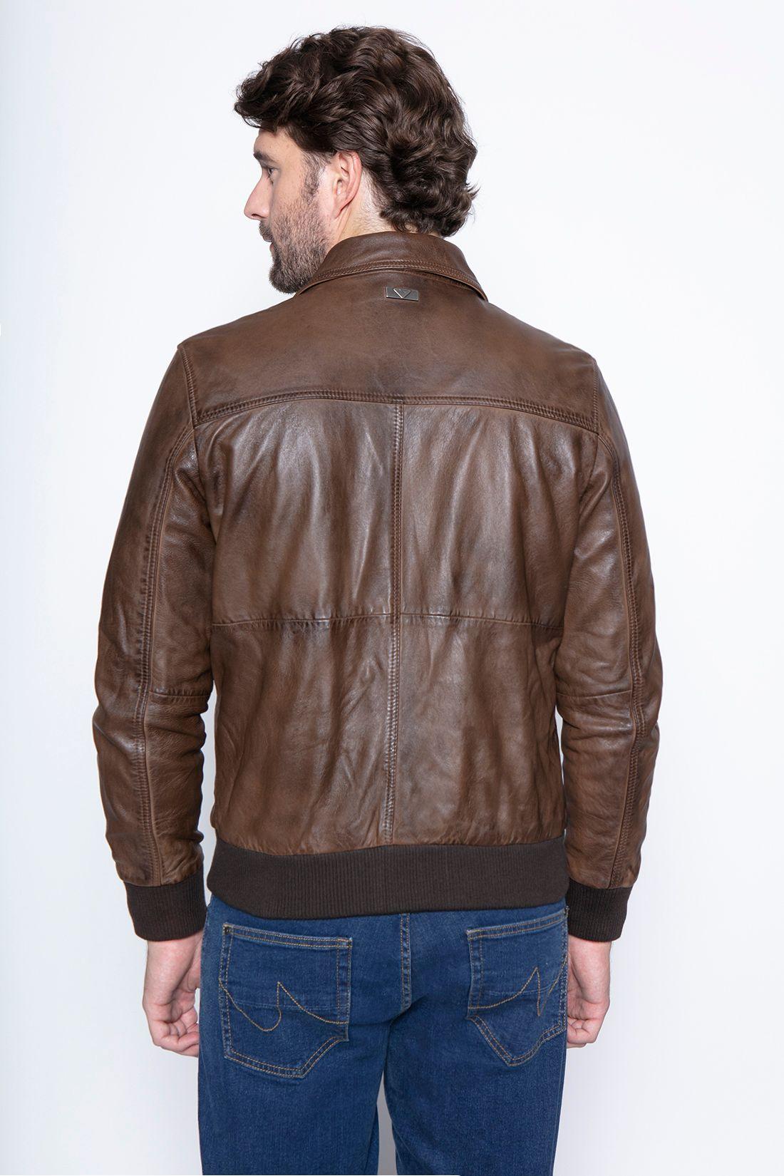 Chaqueta Central Leather Tabacco-1