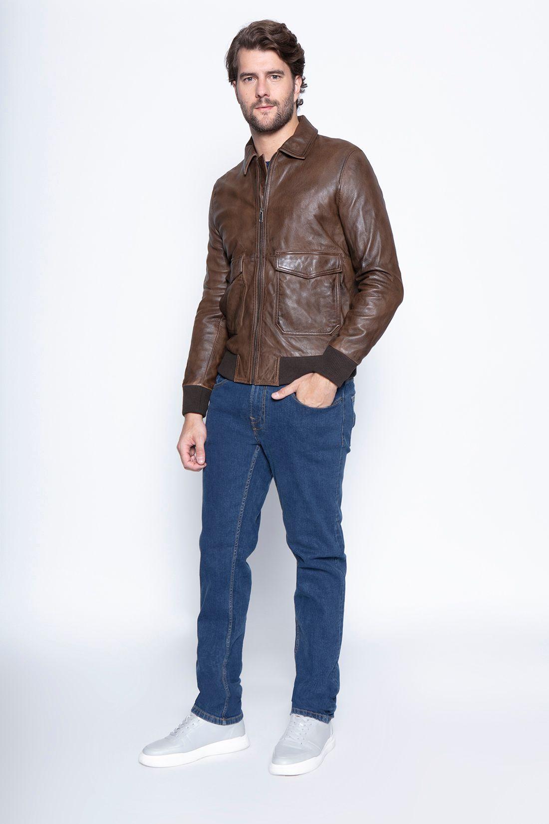Chaqueta Central Leather Tabacco-2