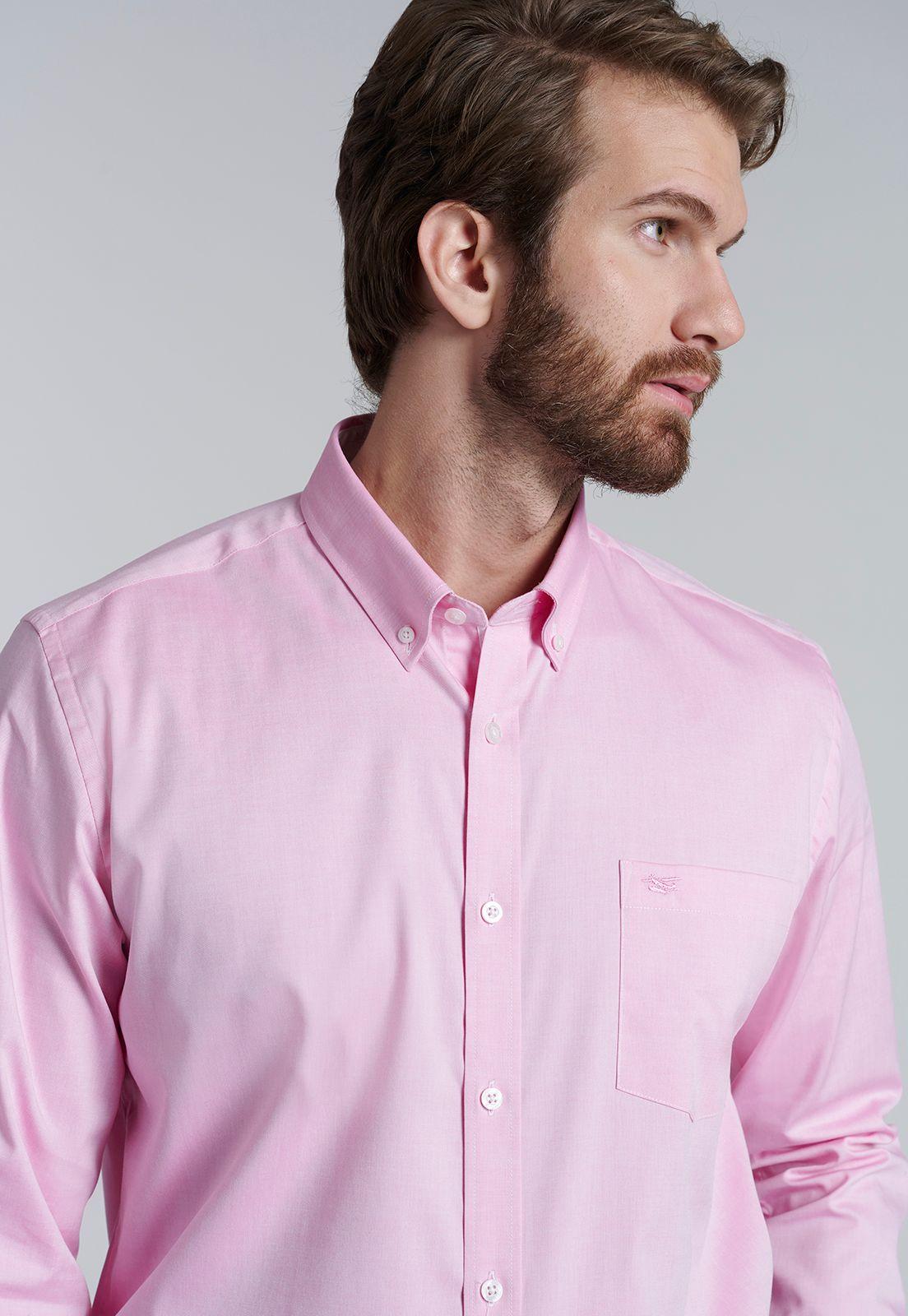 Camisa Smart Casual Oxford Fucsia-2