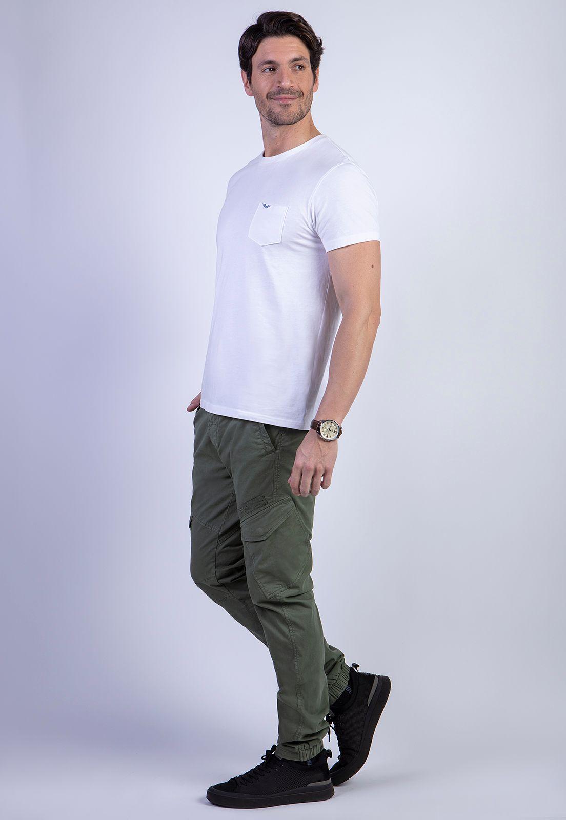 Polera Básica Bolsillo Houston White-2