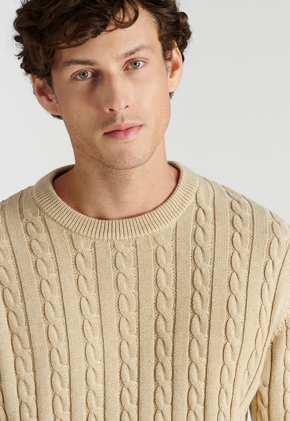 Sweater Malaga Heritage Sand Melange-2