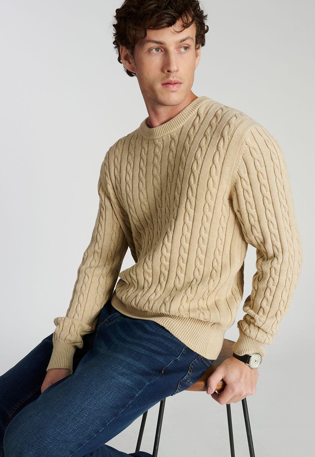 Sweater Malaga Heritage Sand Melange-4