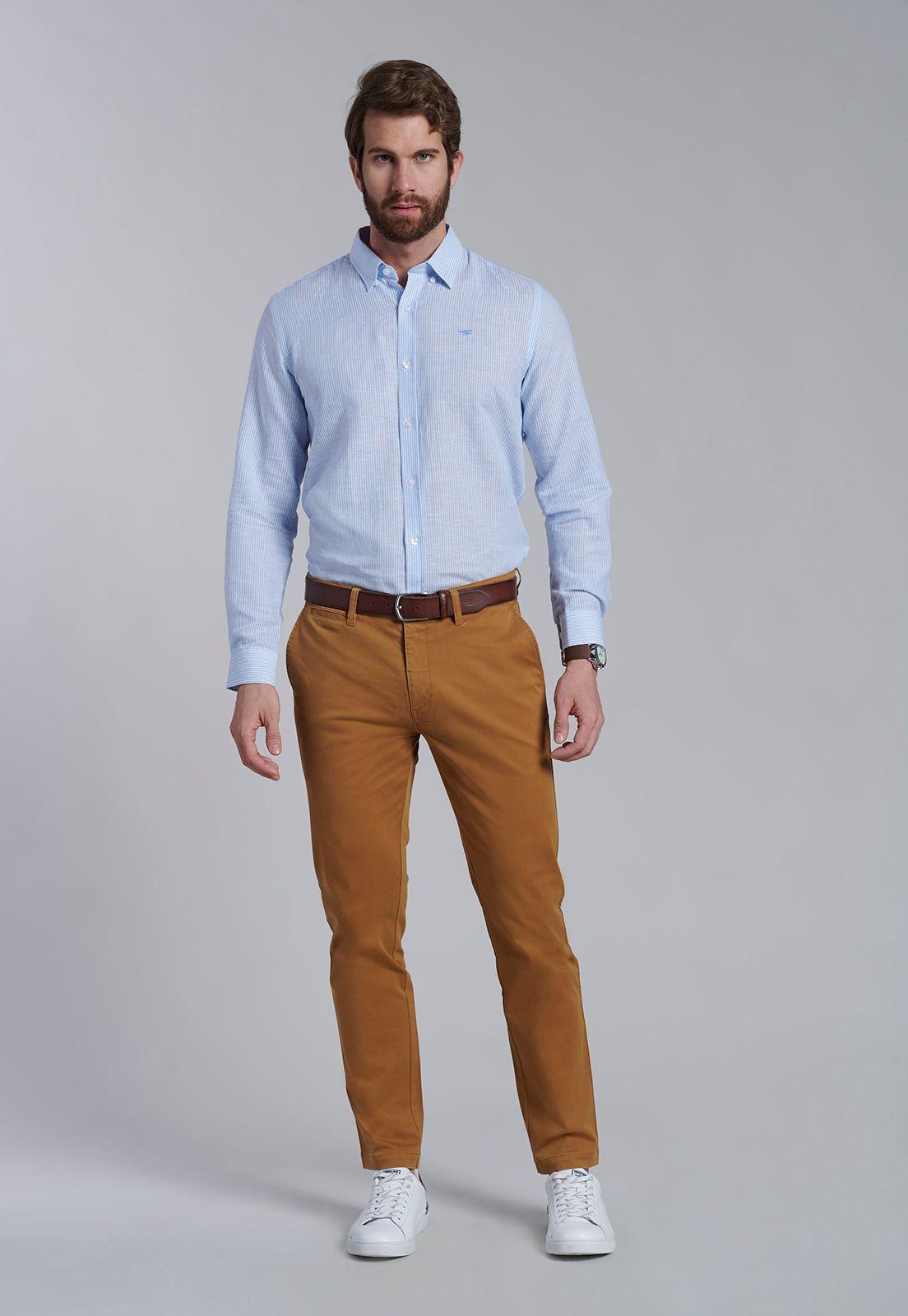 Pantalón Twill Camel Slim /31-1